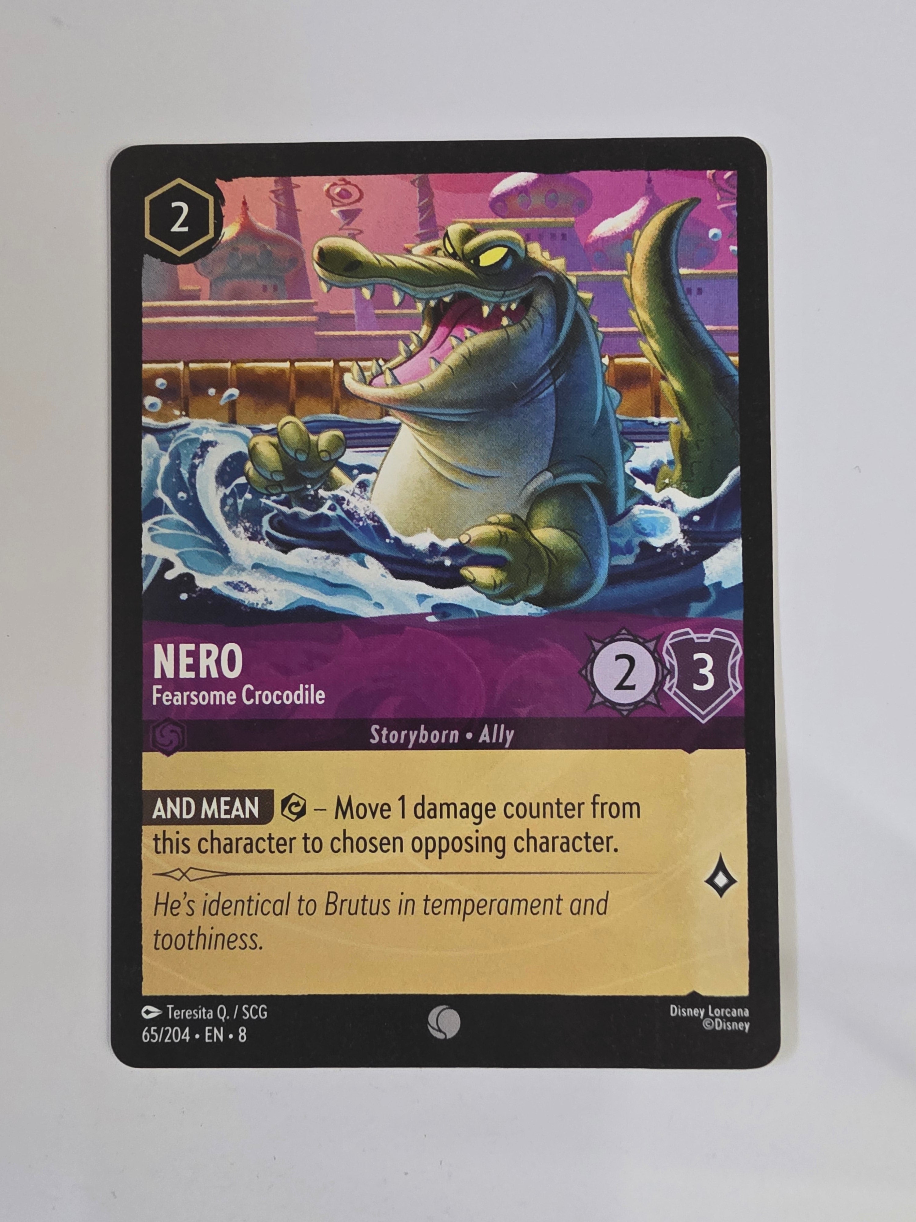 Disney Lorcana Reign of Jafar | Nero Fearsome Crocodile | #065 | Common