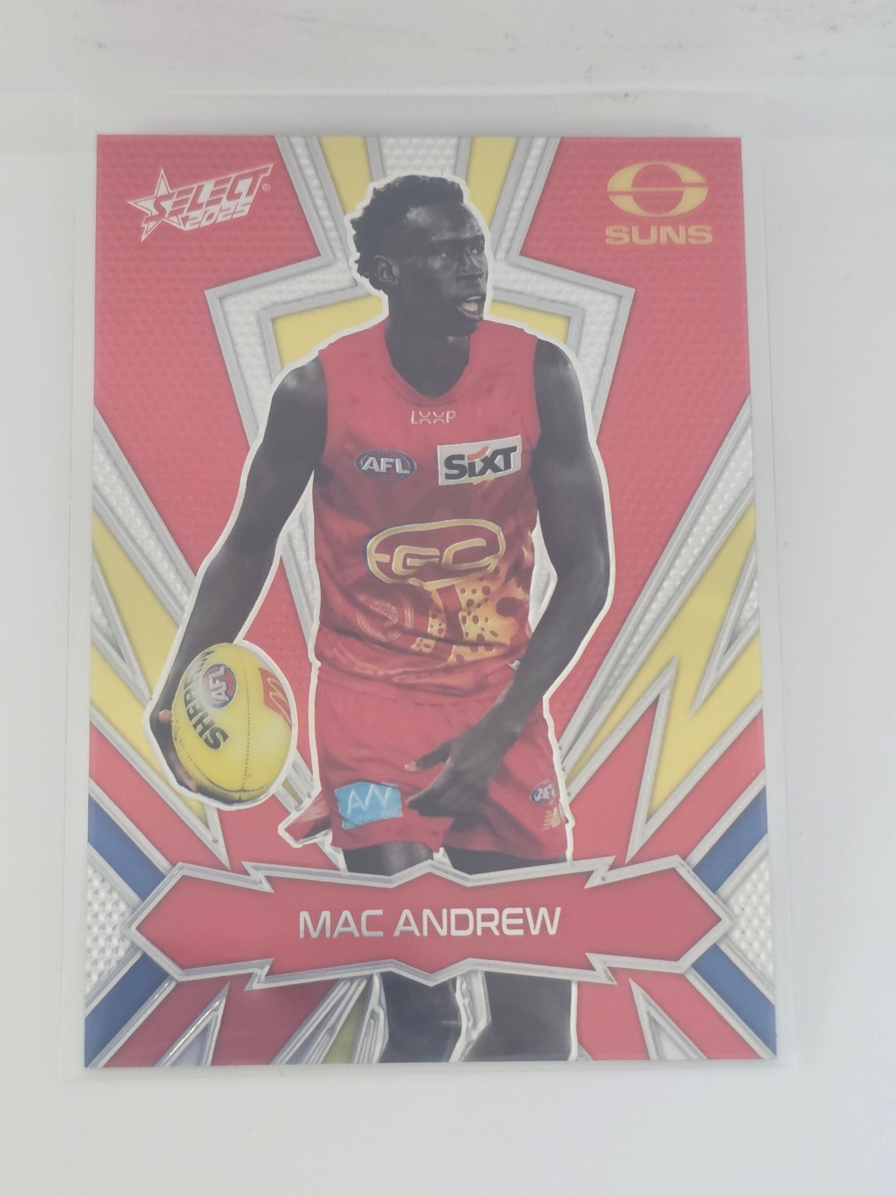 AFL Footy Stars 2025 Luminous Thunderbolt Gold #LT98 M. Andrew Suns #131/399