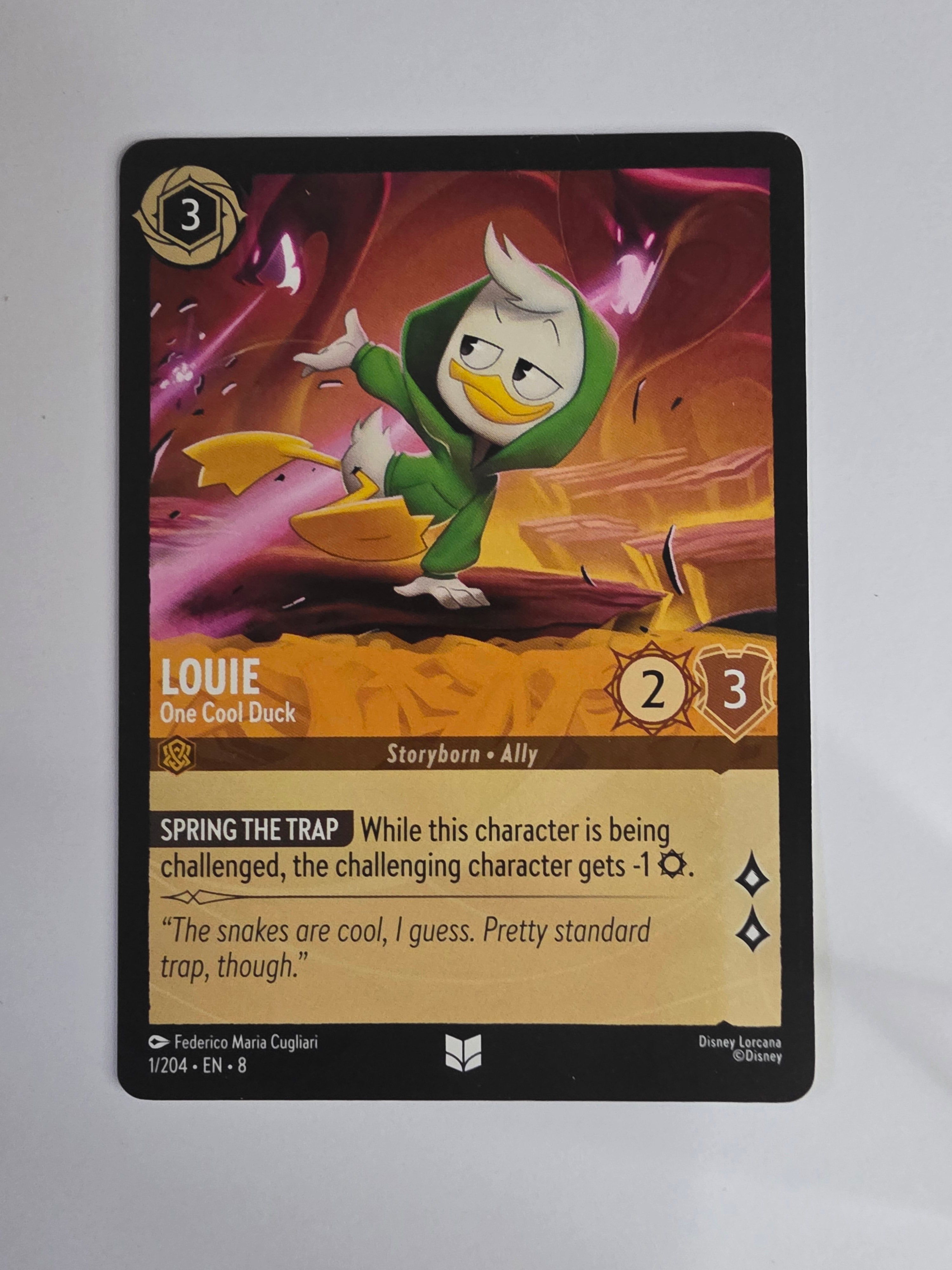 Disney Lorcana Reign of Jafar | Louie One Cool Duck | #001| Uncommon