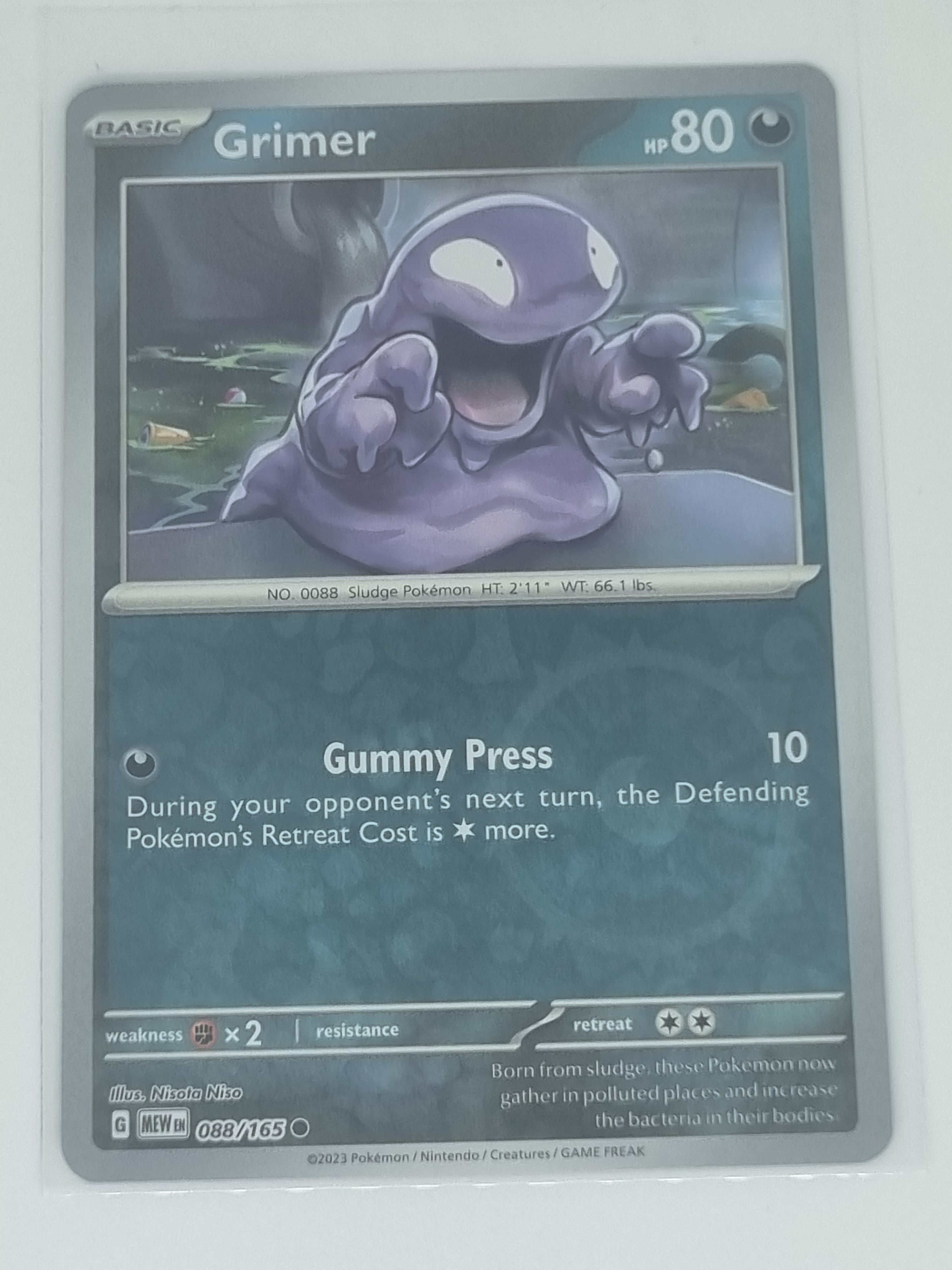 Pokemon TCG - Pokemon 151 - #088/165 - Reverse Holo - Grimer - Common