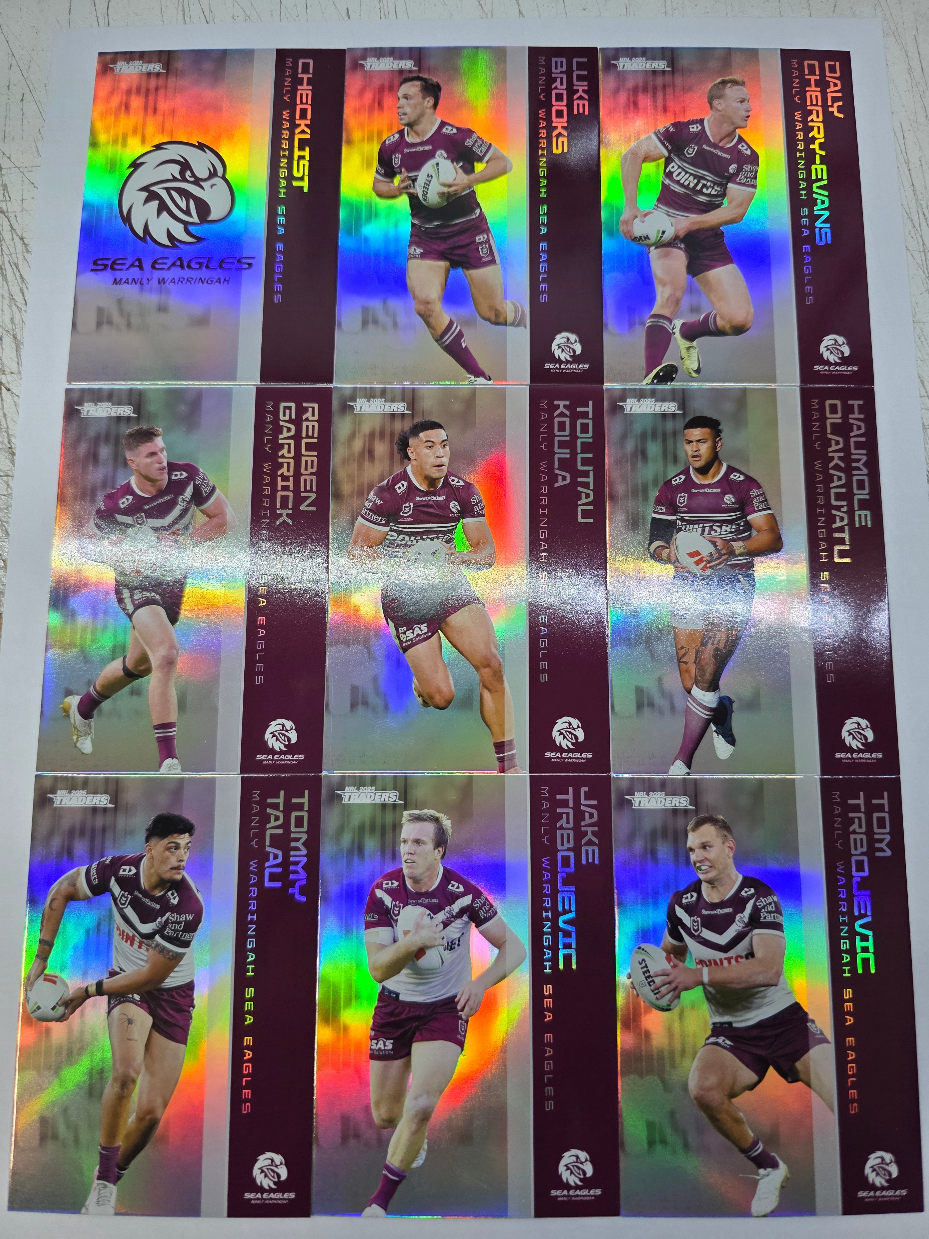 NRL 2025 Traders - Silver Team Set 9 Cards-SeaEagles