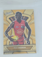 AFL Footy Stars 2025 Luminous Dragon Scales Gold #LDG99 M. ANDREW Suns #281/399