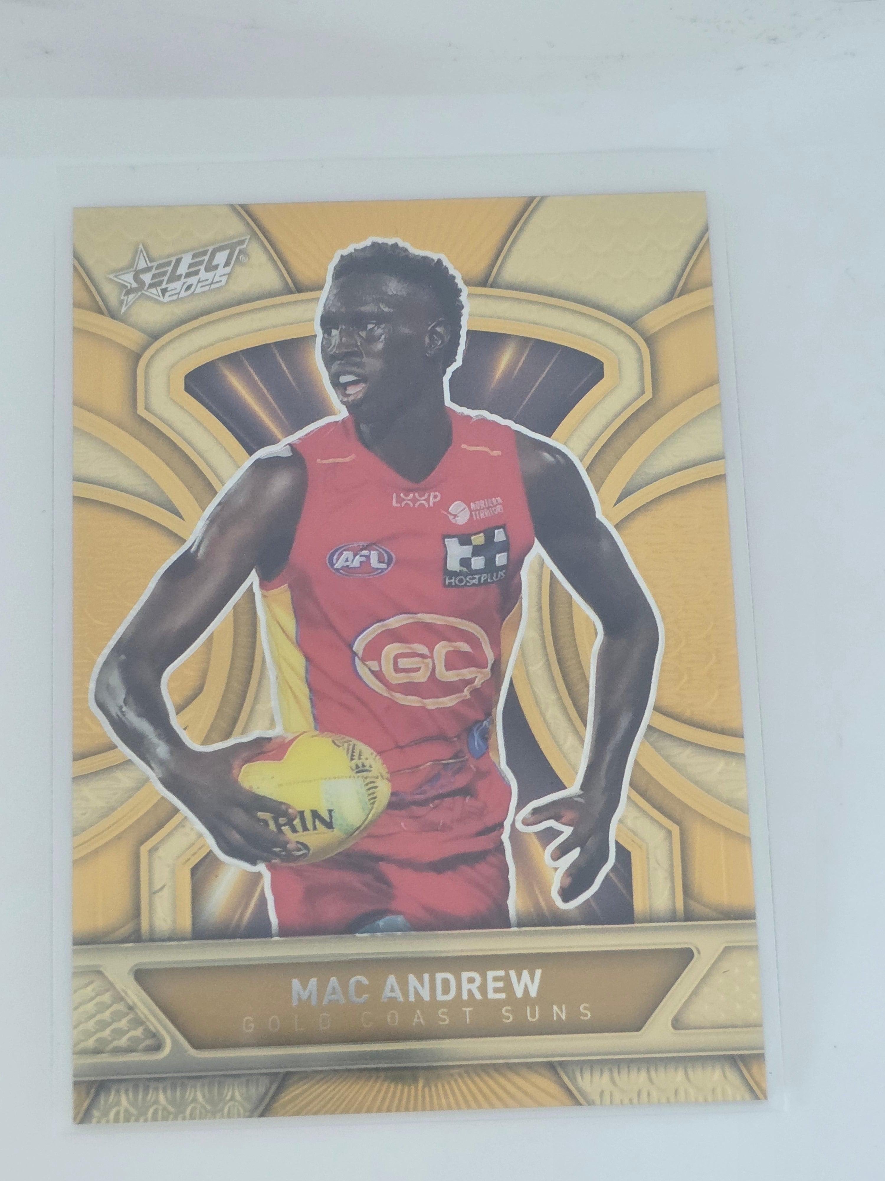 AFL Footy Stars 2025 Luminous Dragon Scales Gold #LDG99 M. ANDREW Suns #281/399
