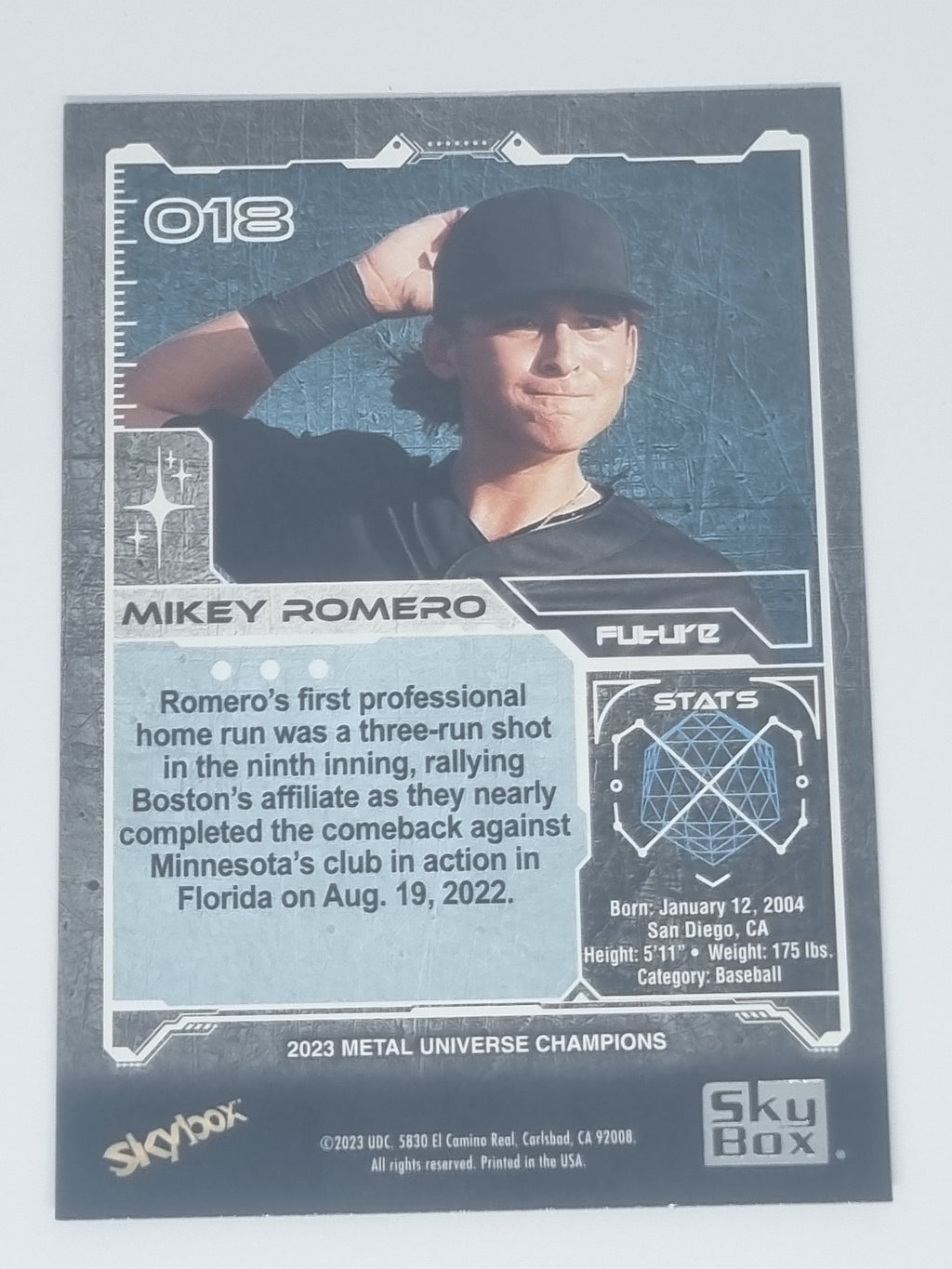 2023 Skybox Metal Universe Champions - #018 - Mikey Romero