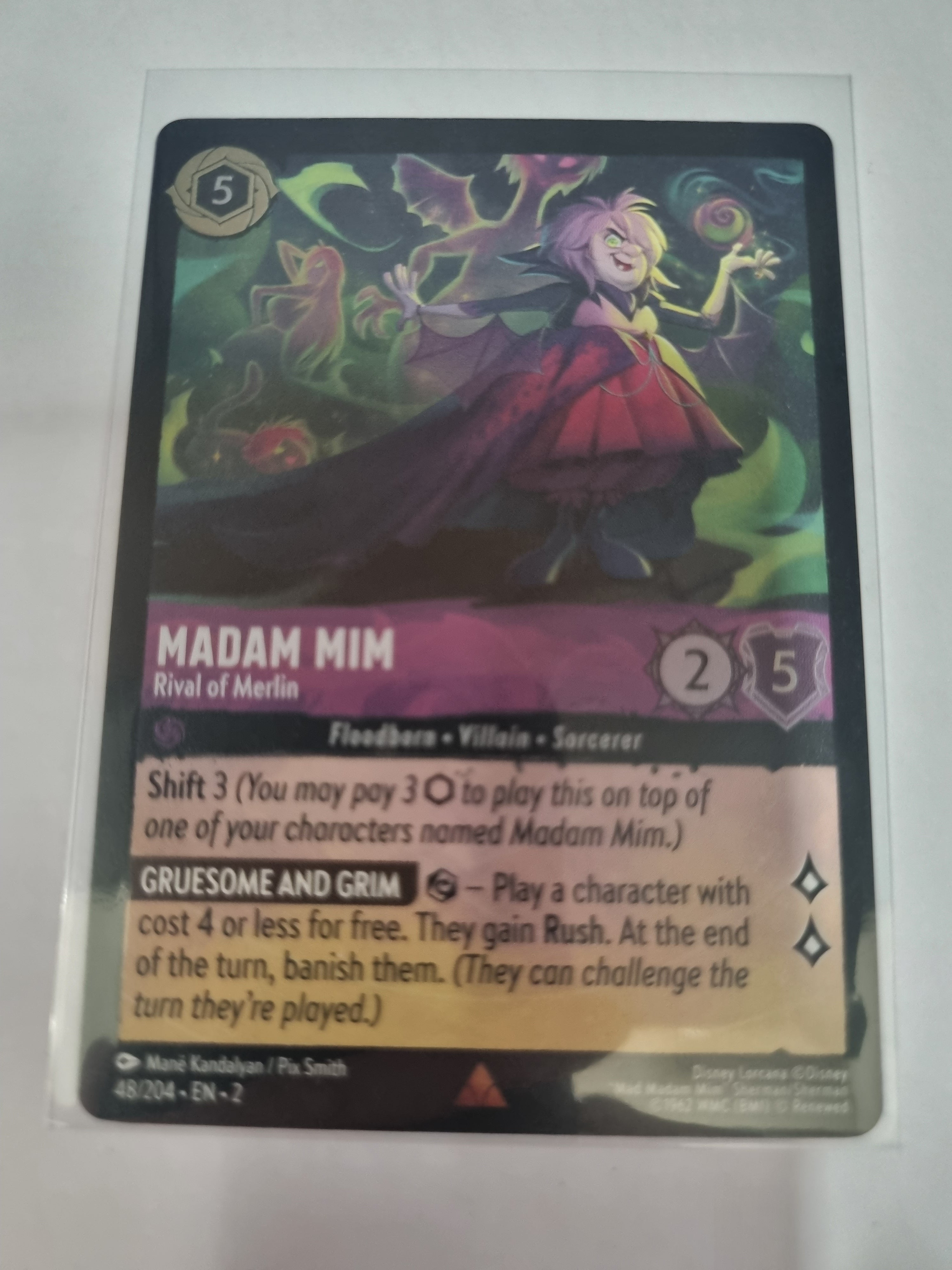 Lorcana - Floodborn - #48/204 - Coldfoil - Madam Mim - Rival of Merlin - Rare