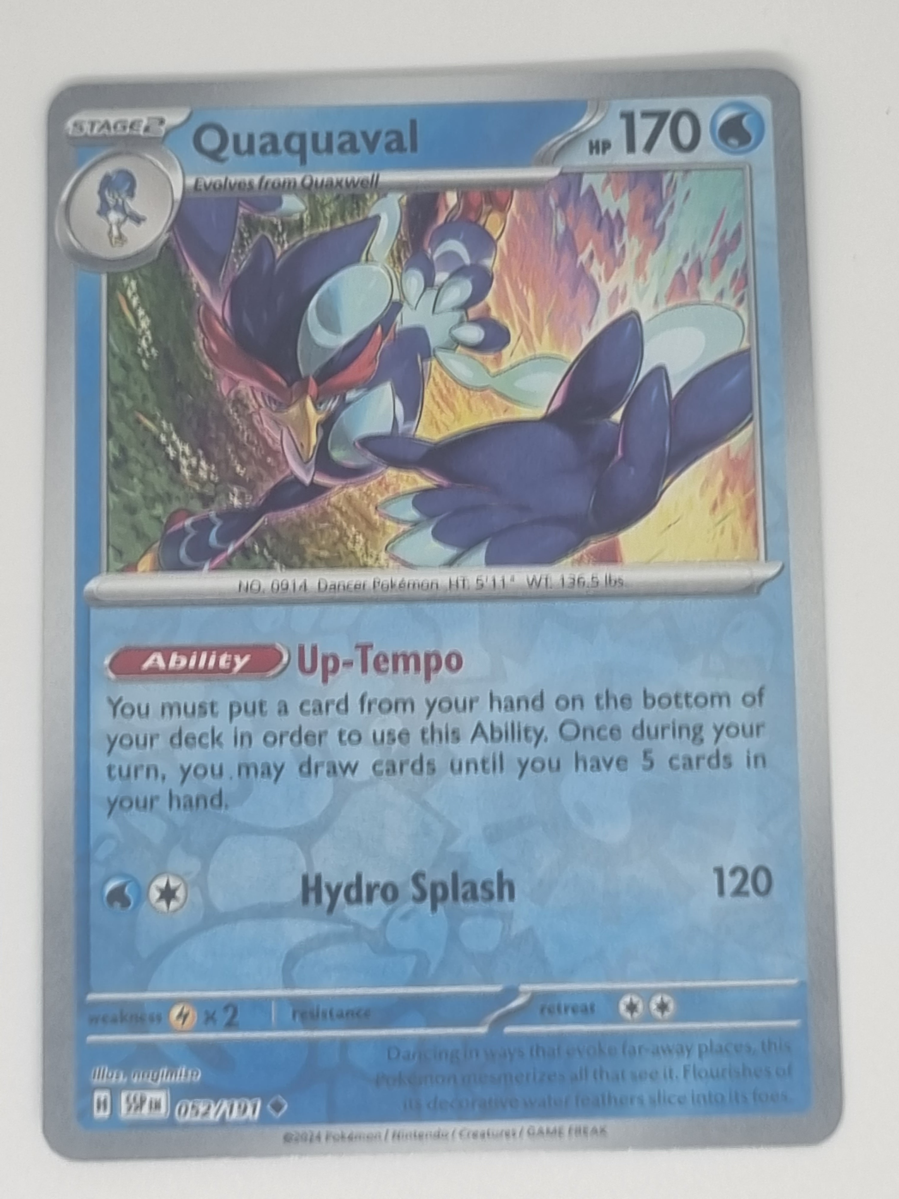 Pokemon TCG - Surging Sparks - #052/191 - Reverse Holo - Quaquaval - Uncommon
