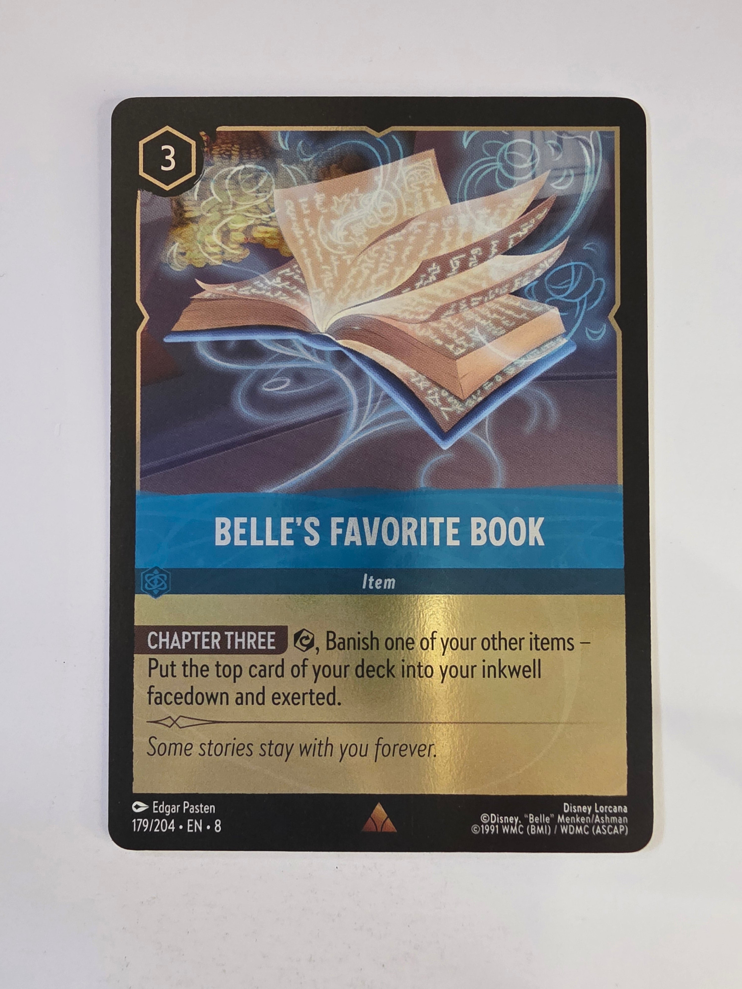 Disney Lorcana Reign of Jafar | Coldfoil | Belle's Favourite Book | #179 | Rare