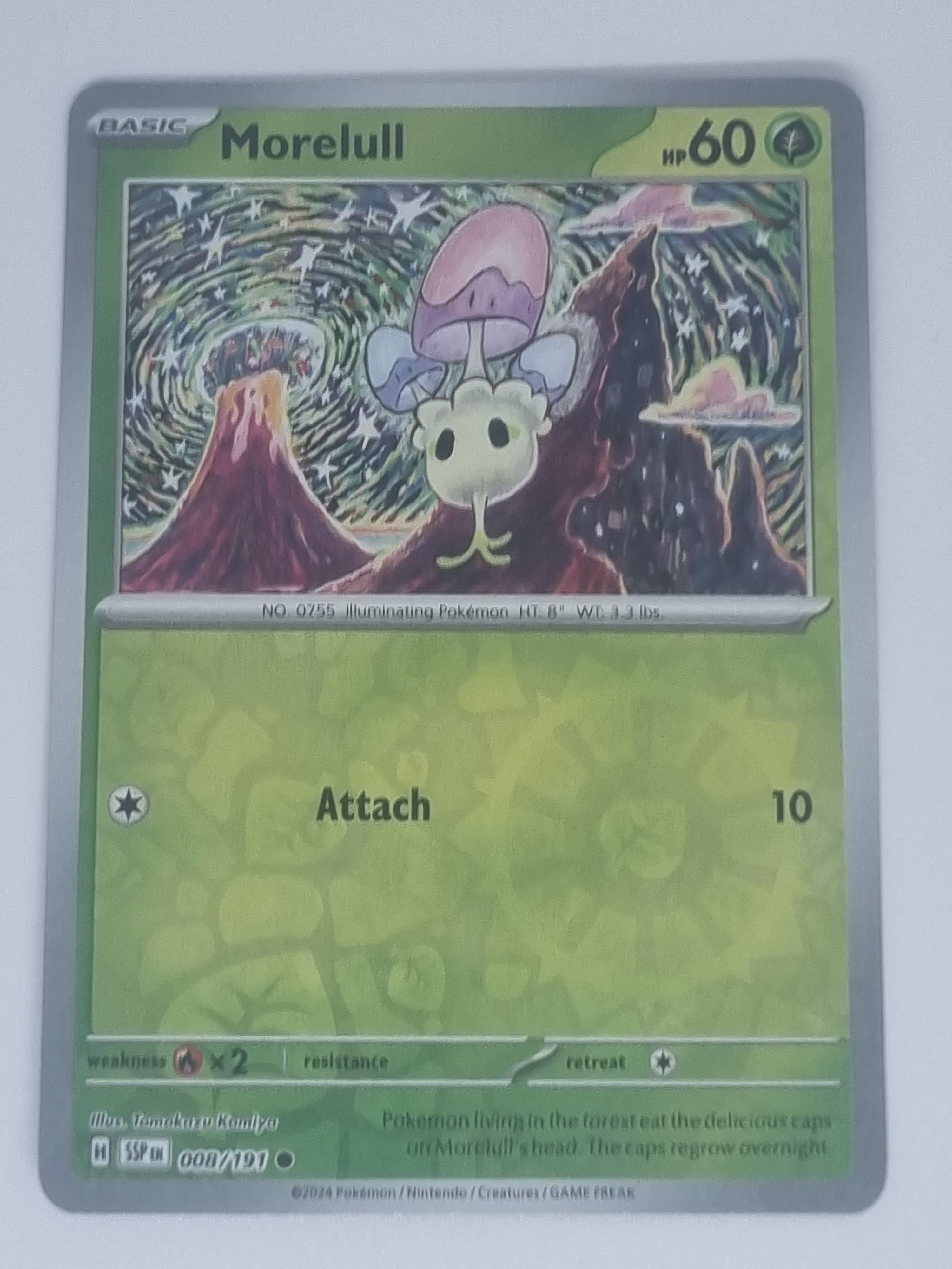 Pokemon TCG - Surging Sparks - #008/191 - Reverse Holo - Morelull - Common