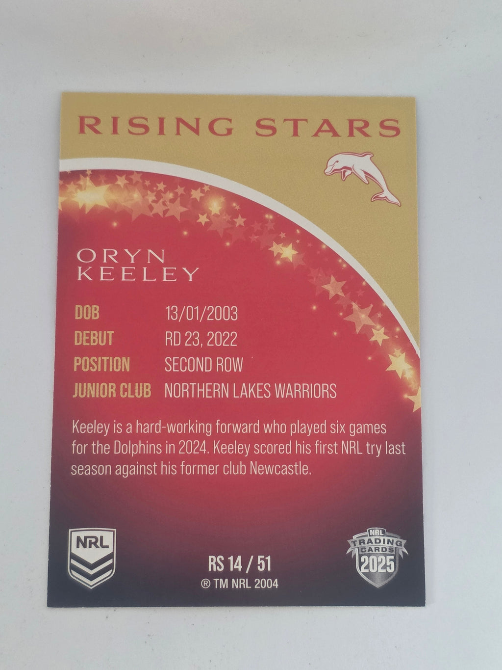 NRL 2025 Traders | Rising Stars | #RS14 | Oryn Keeley | Dolphins