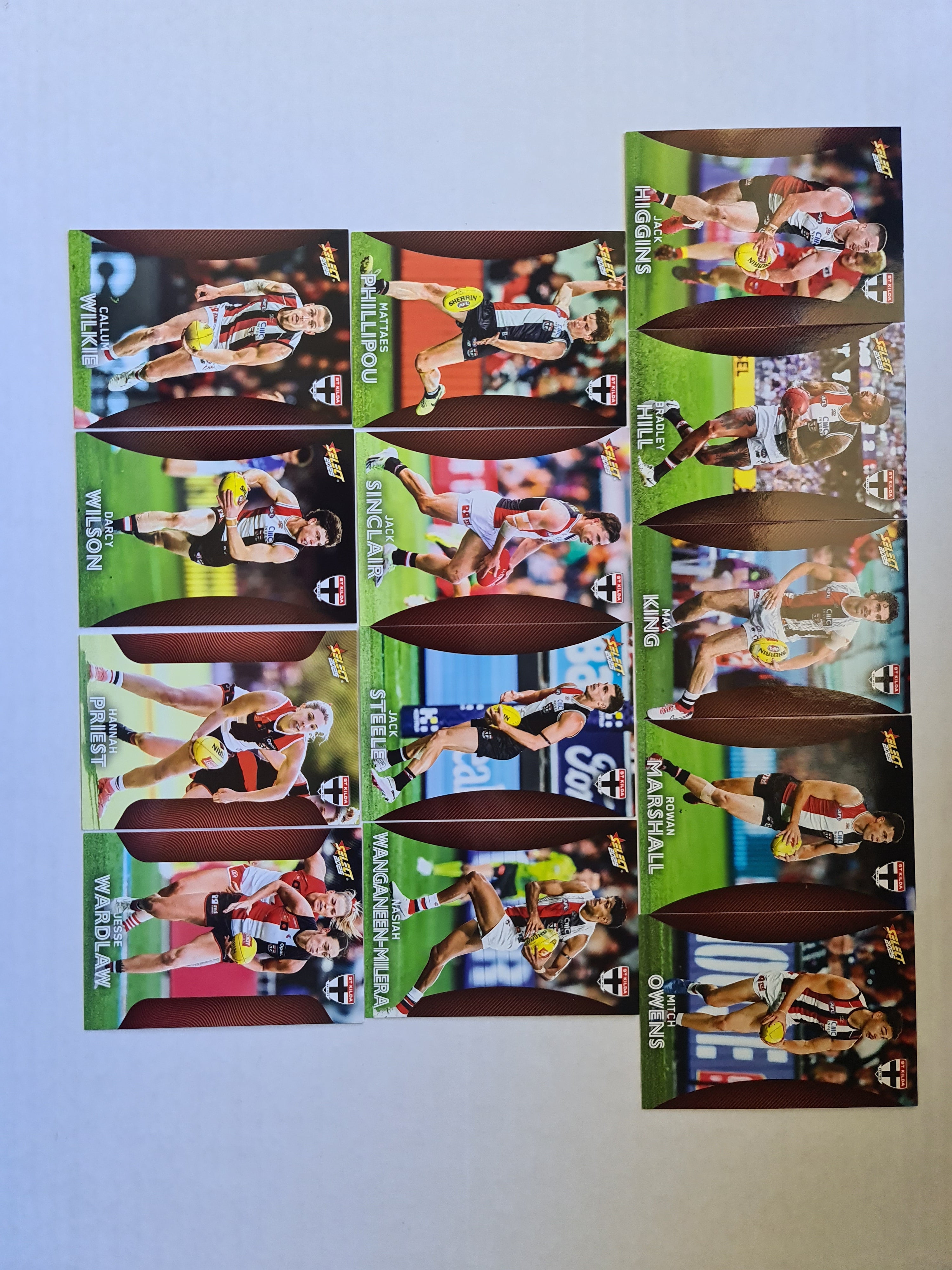AFL Footy Stars 2025 | Complete Base Team Set | St Kilda | 13 Cards