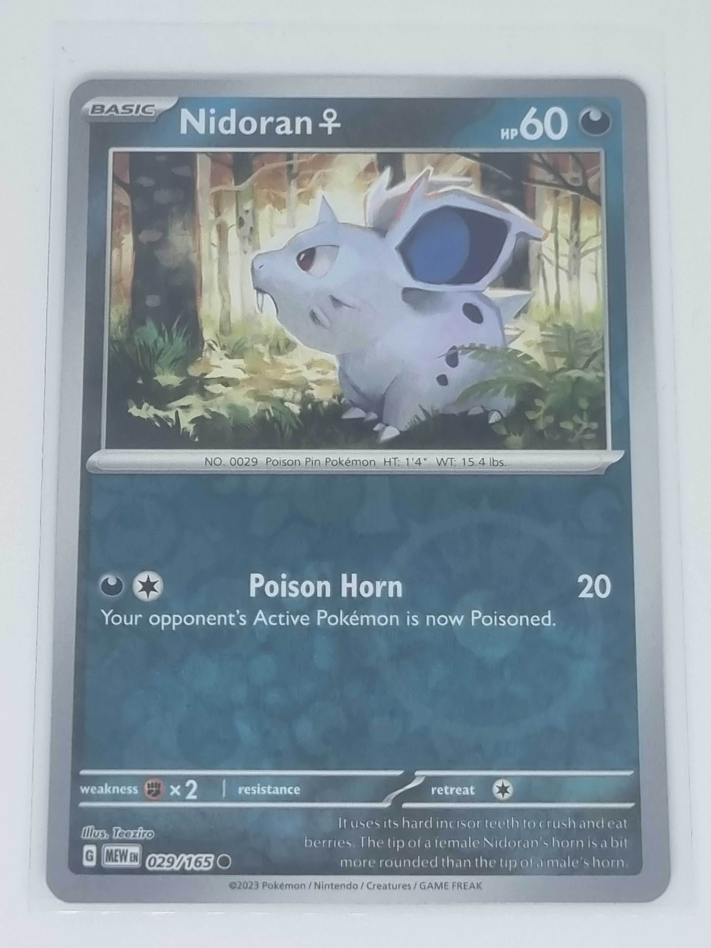 Pokemon TCG - Pokemon 151 - #029/165 - Reverse Holo - Nidoran - Common