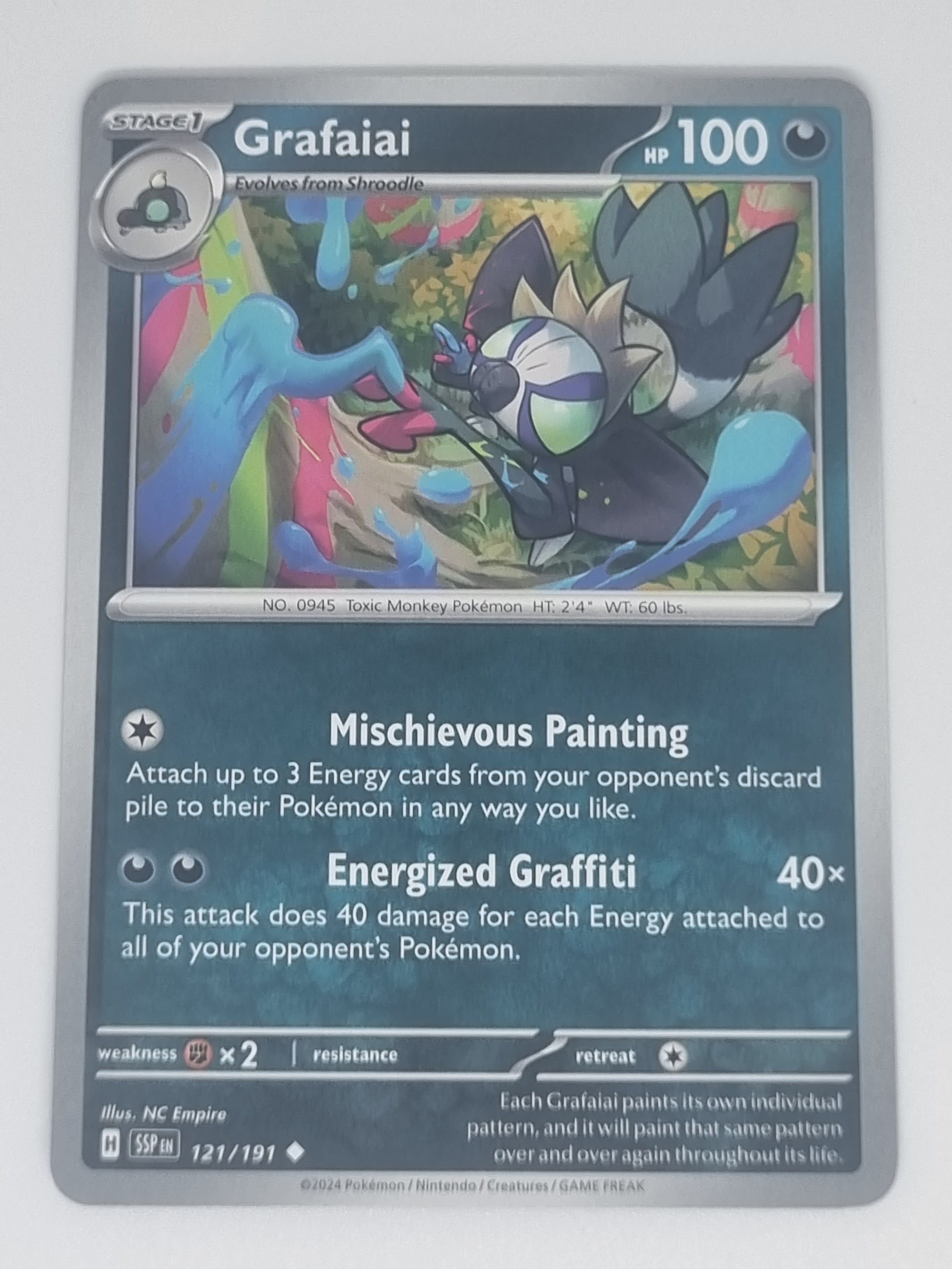 Pokemon TCG - Surging Sparks - #121/191 - Grafaiai - Uncommon
