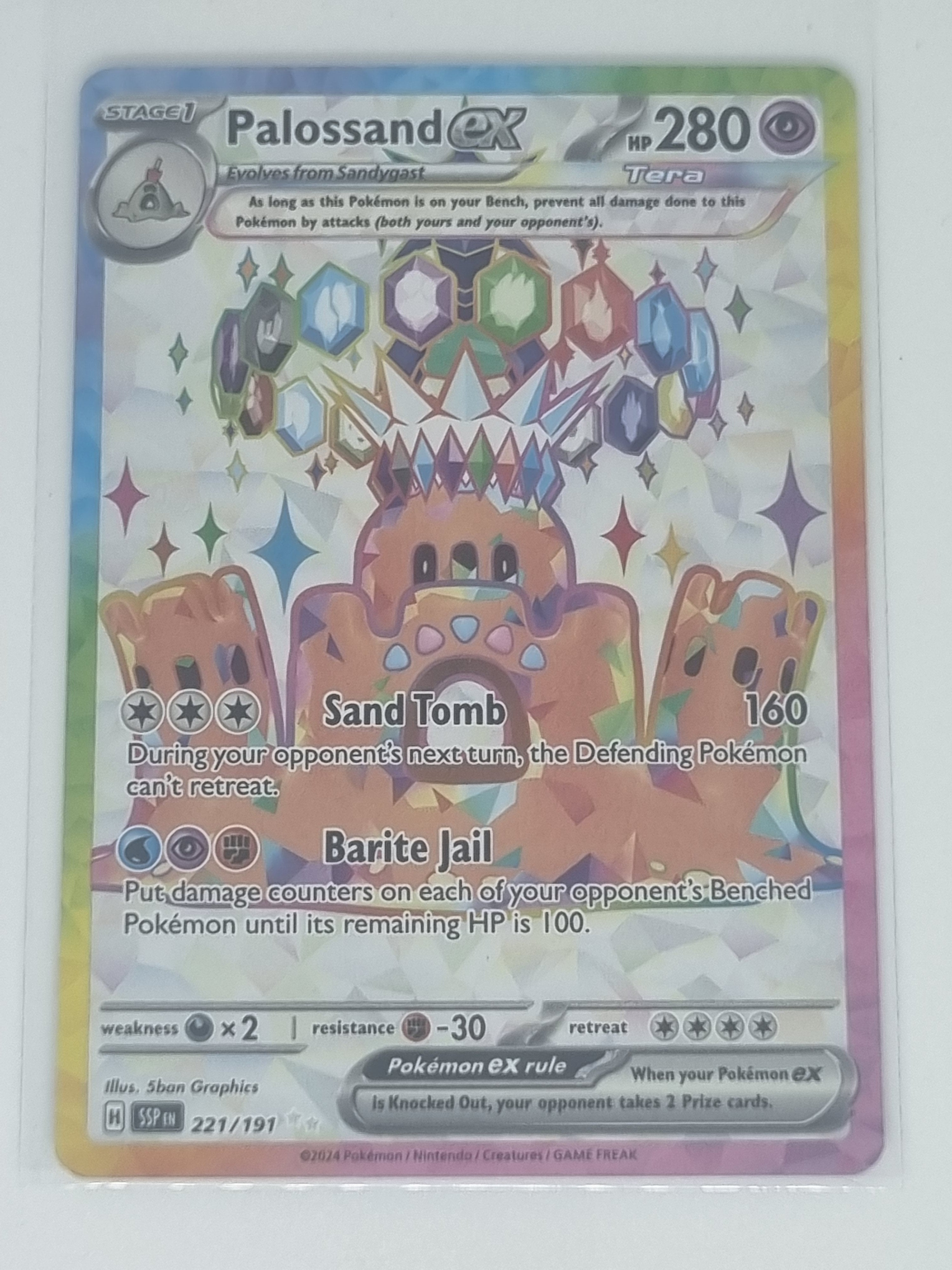 Pokemon TCG - Surging Sparks - #221/191 - Palossand EX - Full Art
