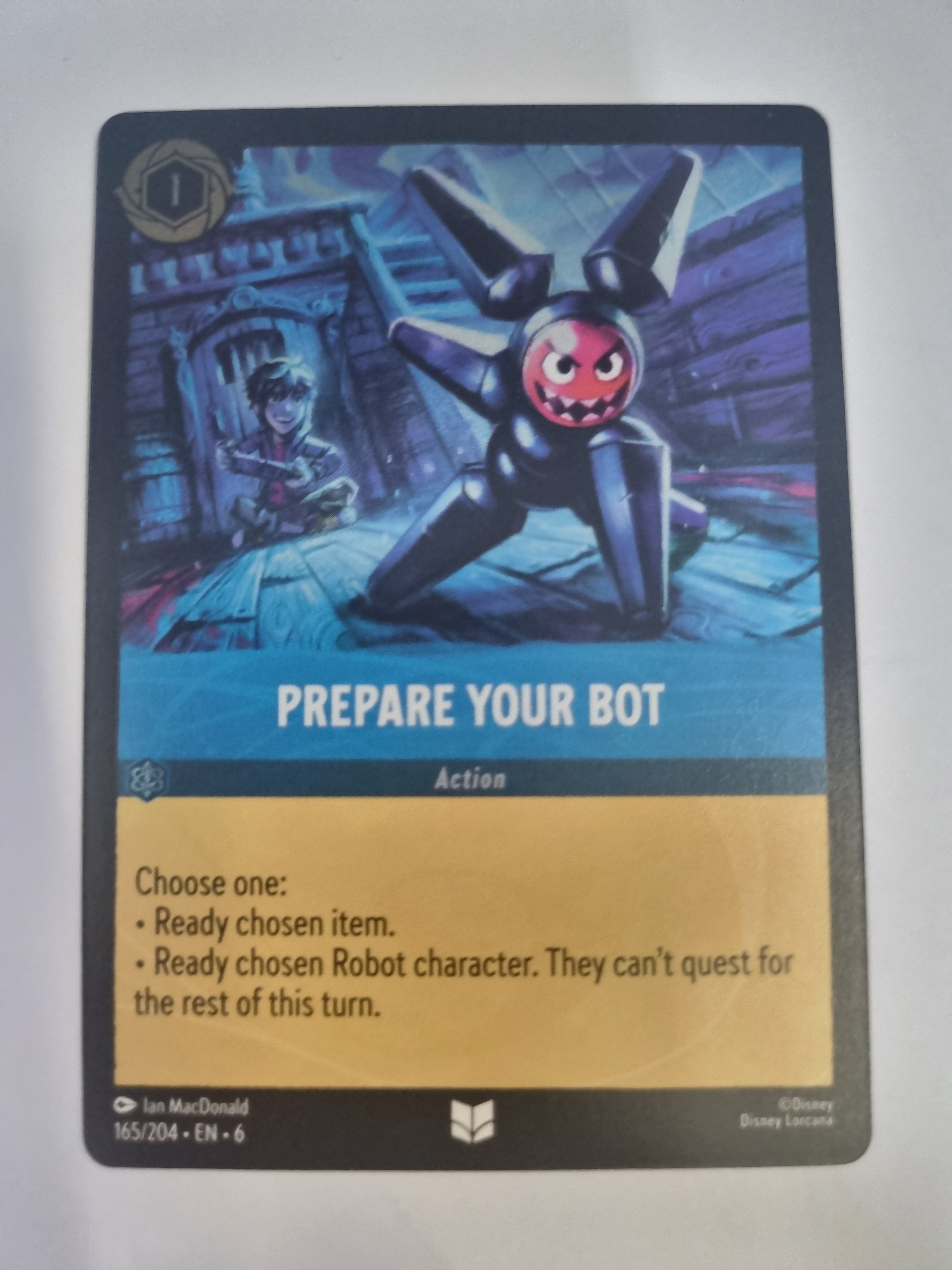 Lorcana Azurite Sea - COLDFOIL - Prepare Your Bot - #165/204 - Uncommon