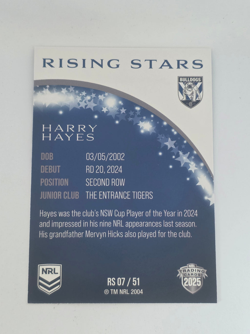 NRL 2025 Traders | Rising Stars | #RS7 | Harry Hayes | Bulldogs