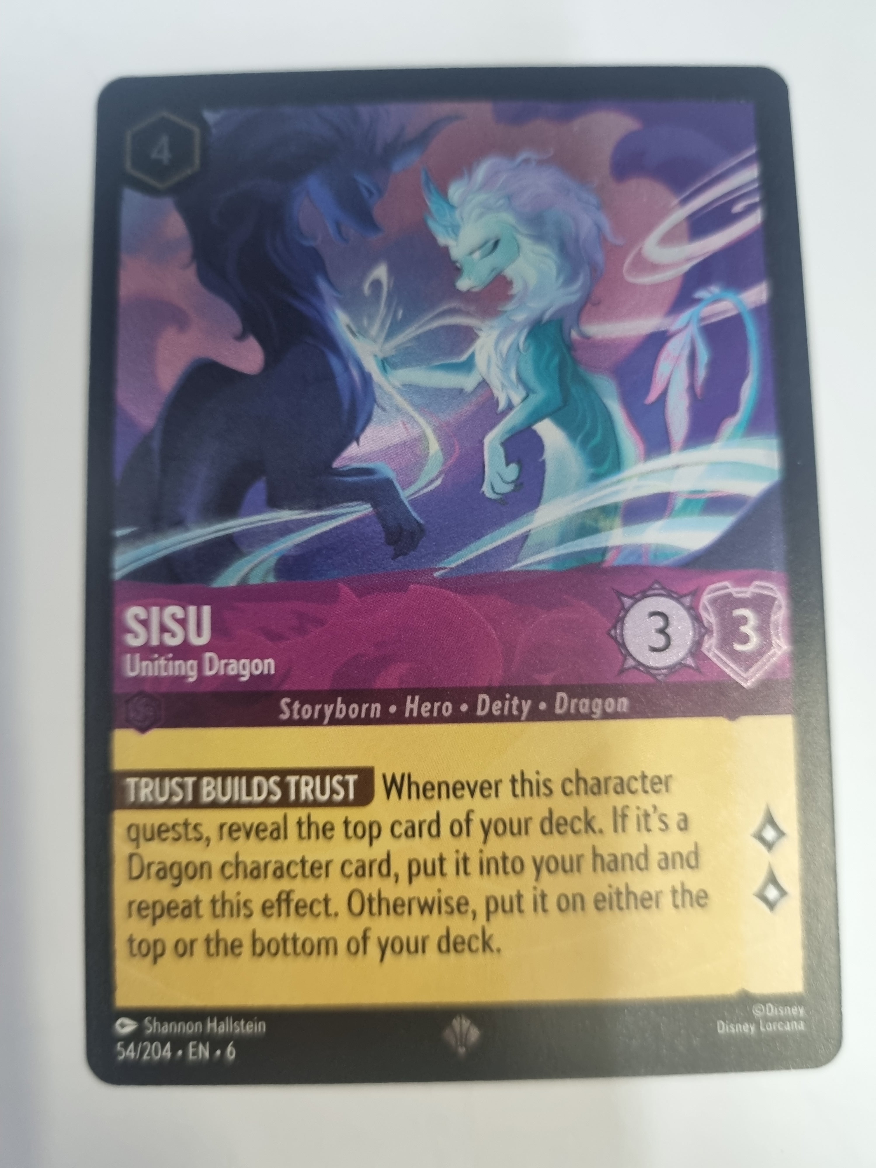 Lorcana Azurite Sea - COLDFOIL - Sisu - Uniting Dragon - #54/204 - Super Rare
