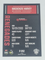 2024-25 LUXE Cricket Traders - Parallel - #P092 - Mackenzie Harvey - Renegades