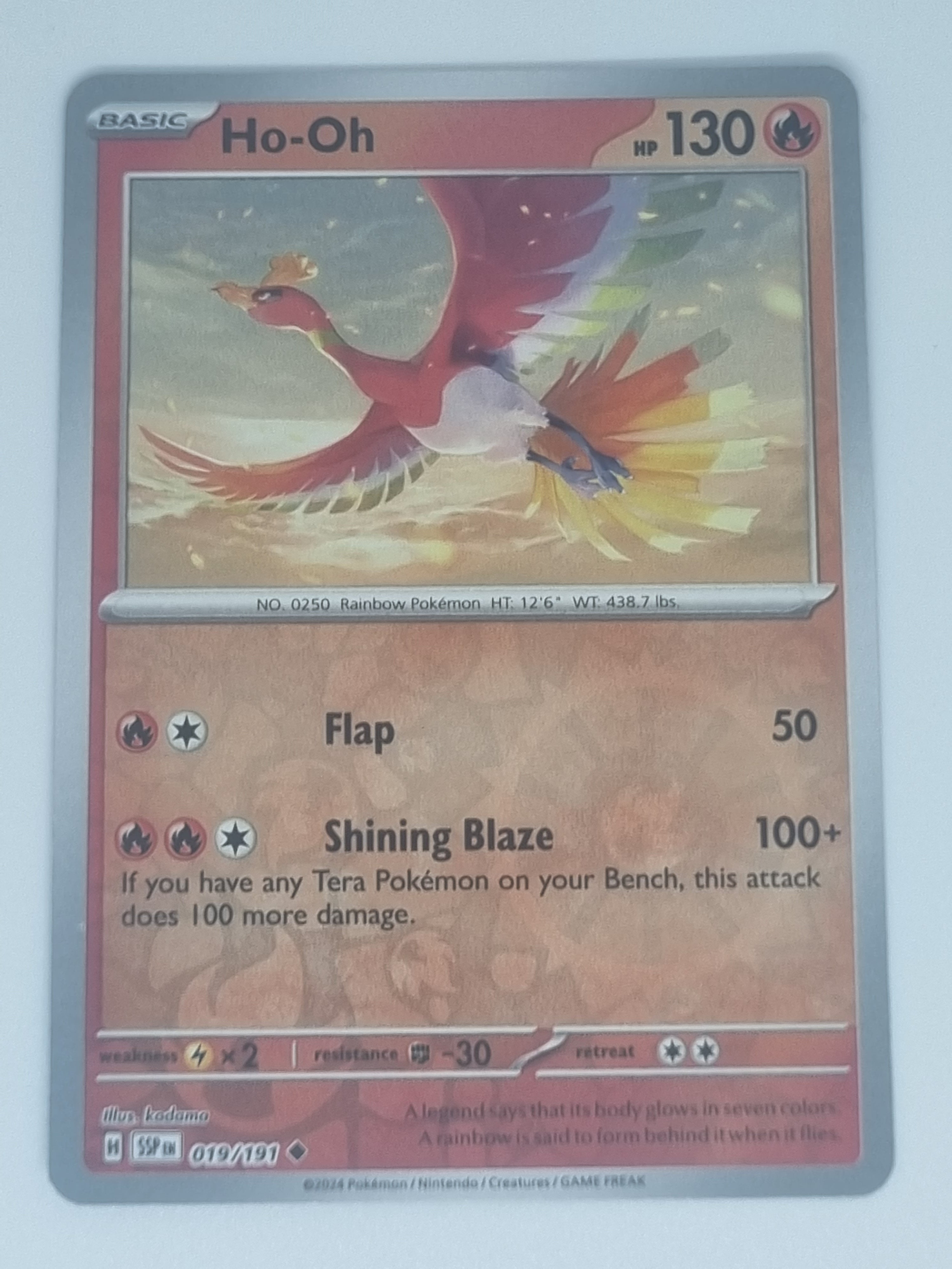 Pokemon TCG - Surging Sparks - #019/191 - Reverse Holo - Ho-Oh - Uncommon
