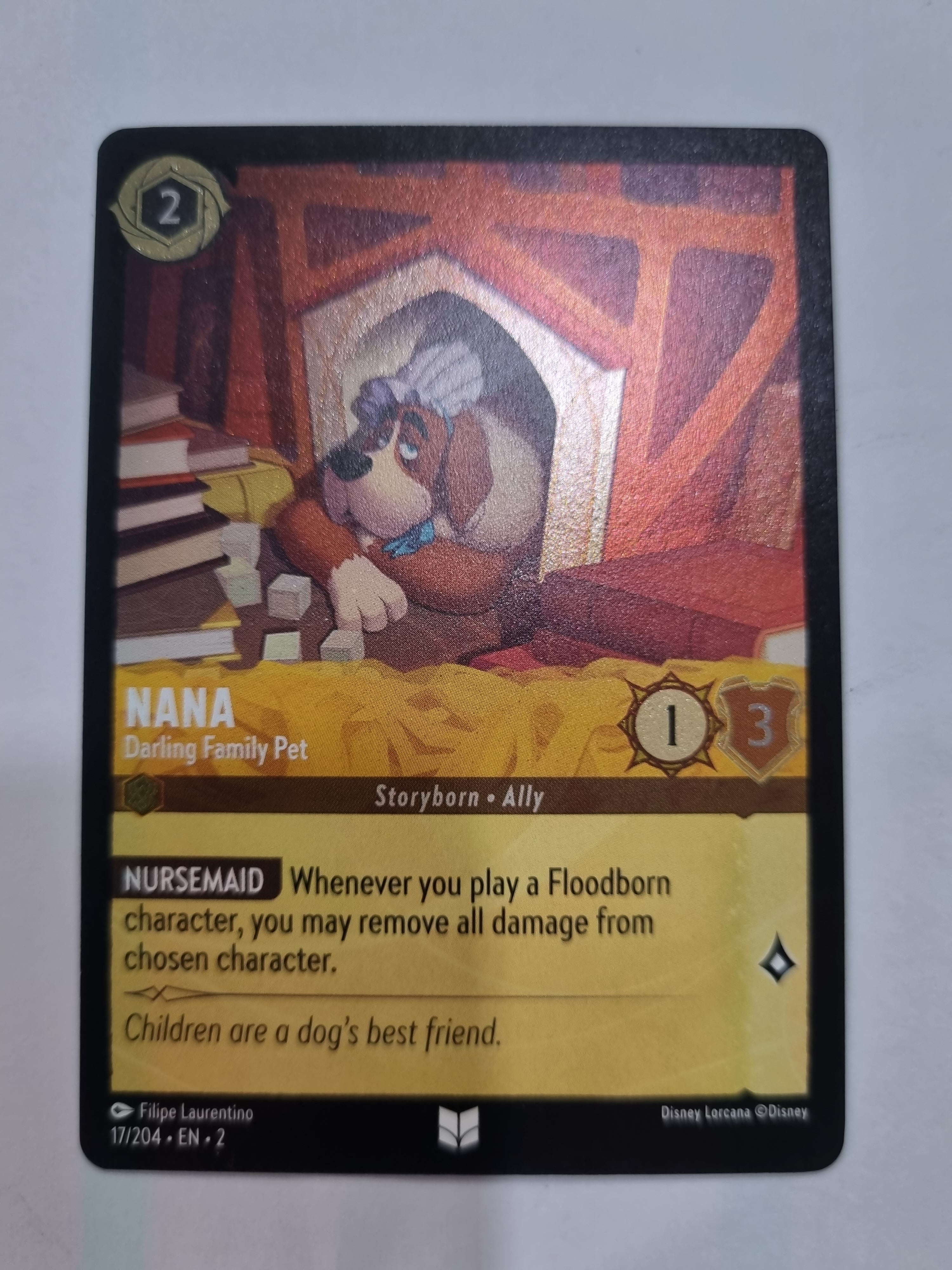 Lorcana - Floodborn - #17/204 - Coldfoil - Nana - Darling Family Pet - Uncommon