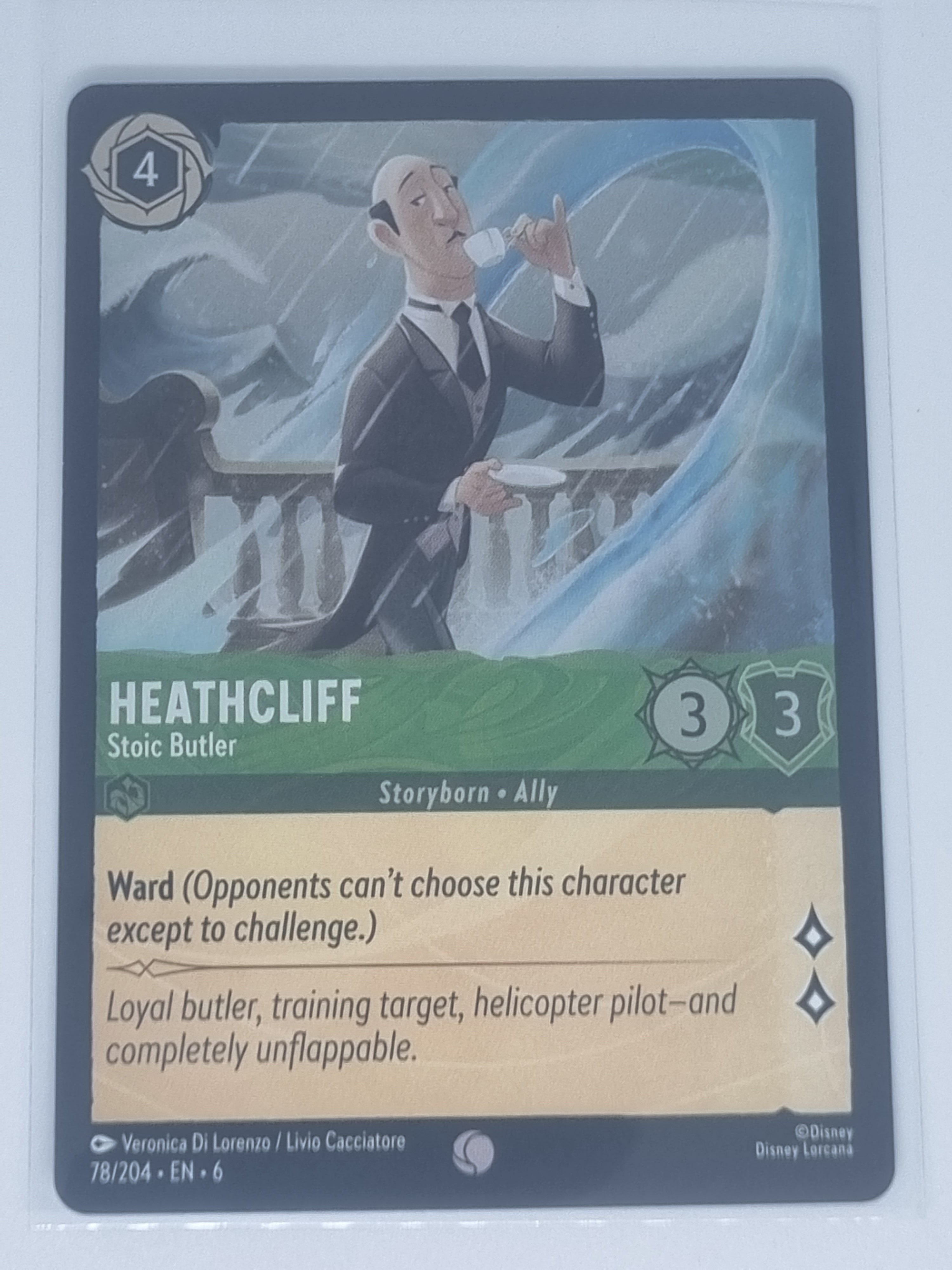 Lorcana Azurite Sea - COLDFOIL - Heathcliff - Stoic Butler - #78/204 - Common