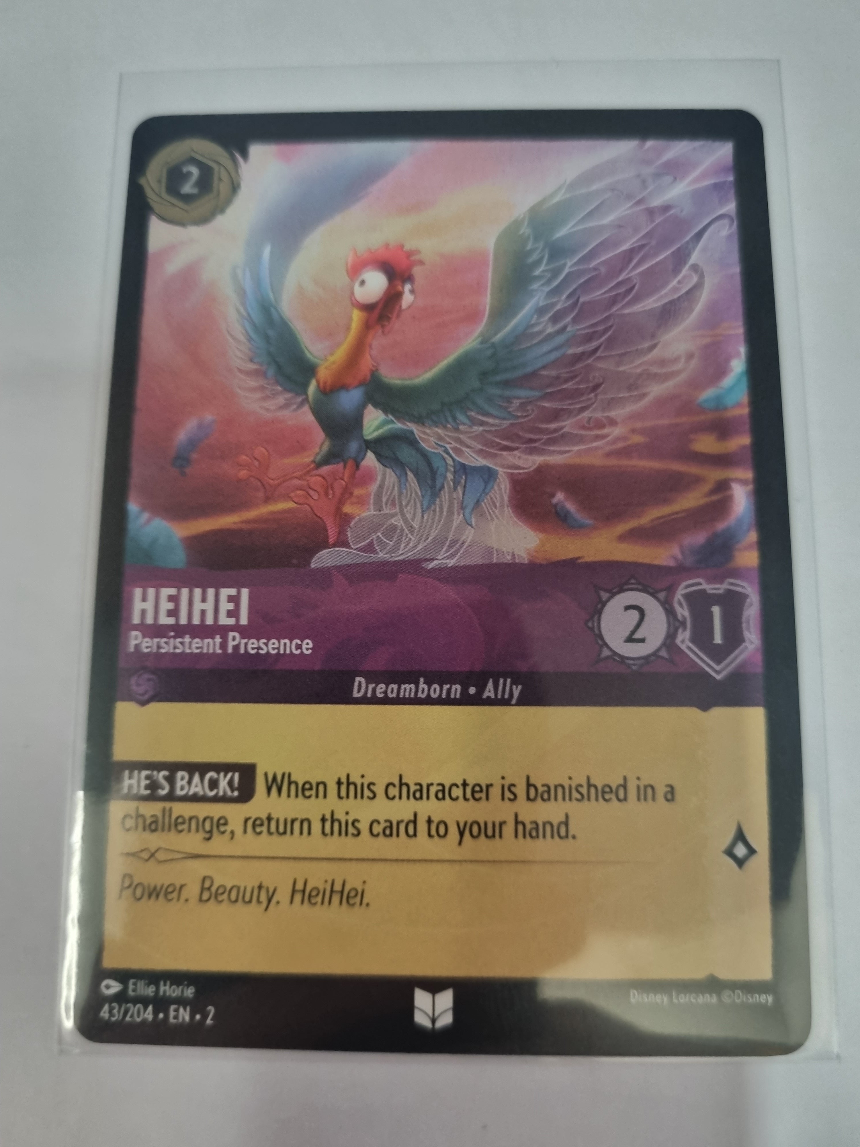 Lorcana - Floodborn - #43/204 - Coldfoil - HeiHei - Persistent Presence - Uncommon