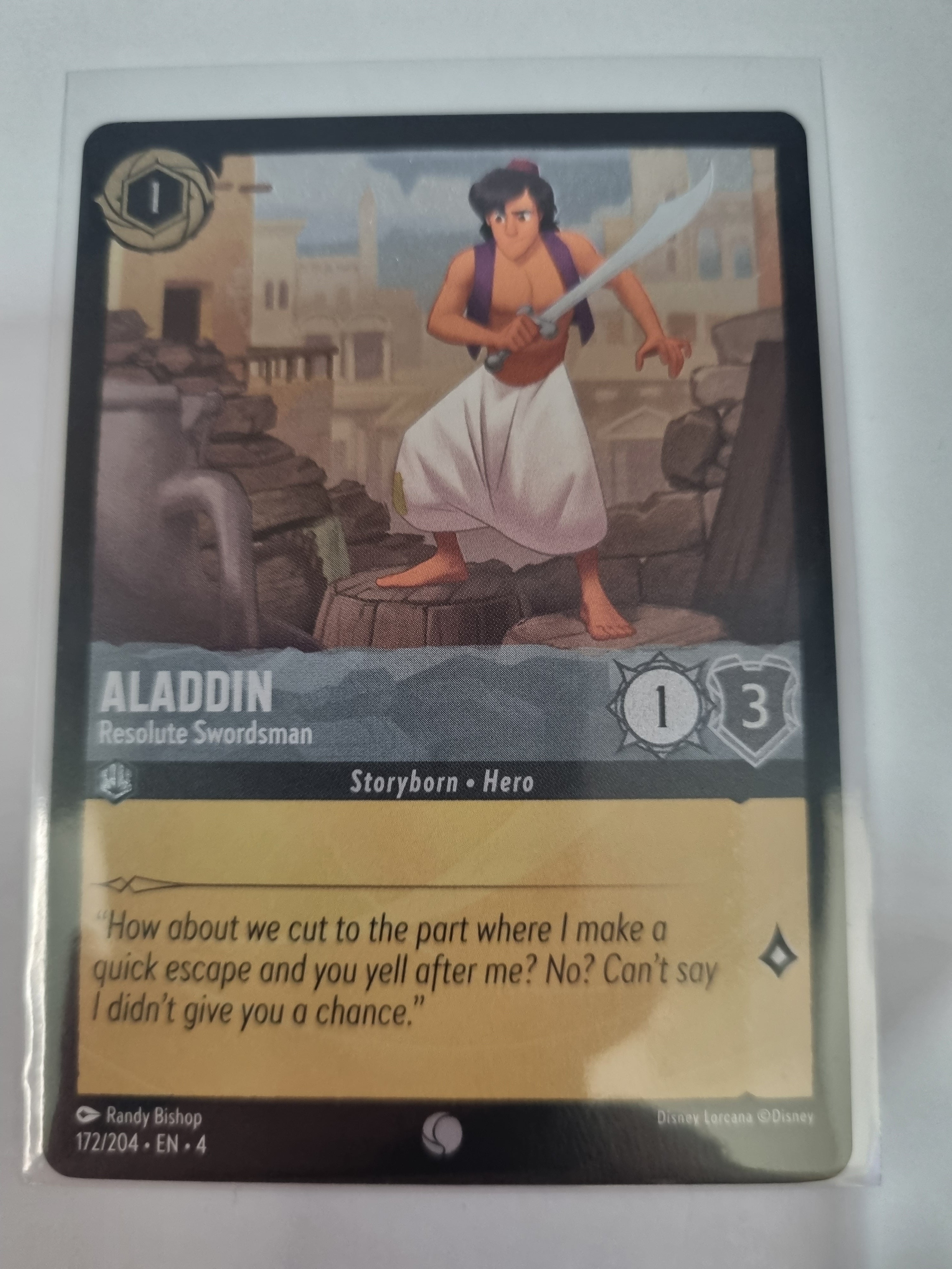 Ursula's Return - Coldfoil - Aladdin - Resolute Swordsman - 172/204 - Common