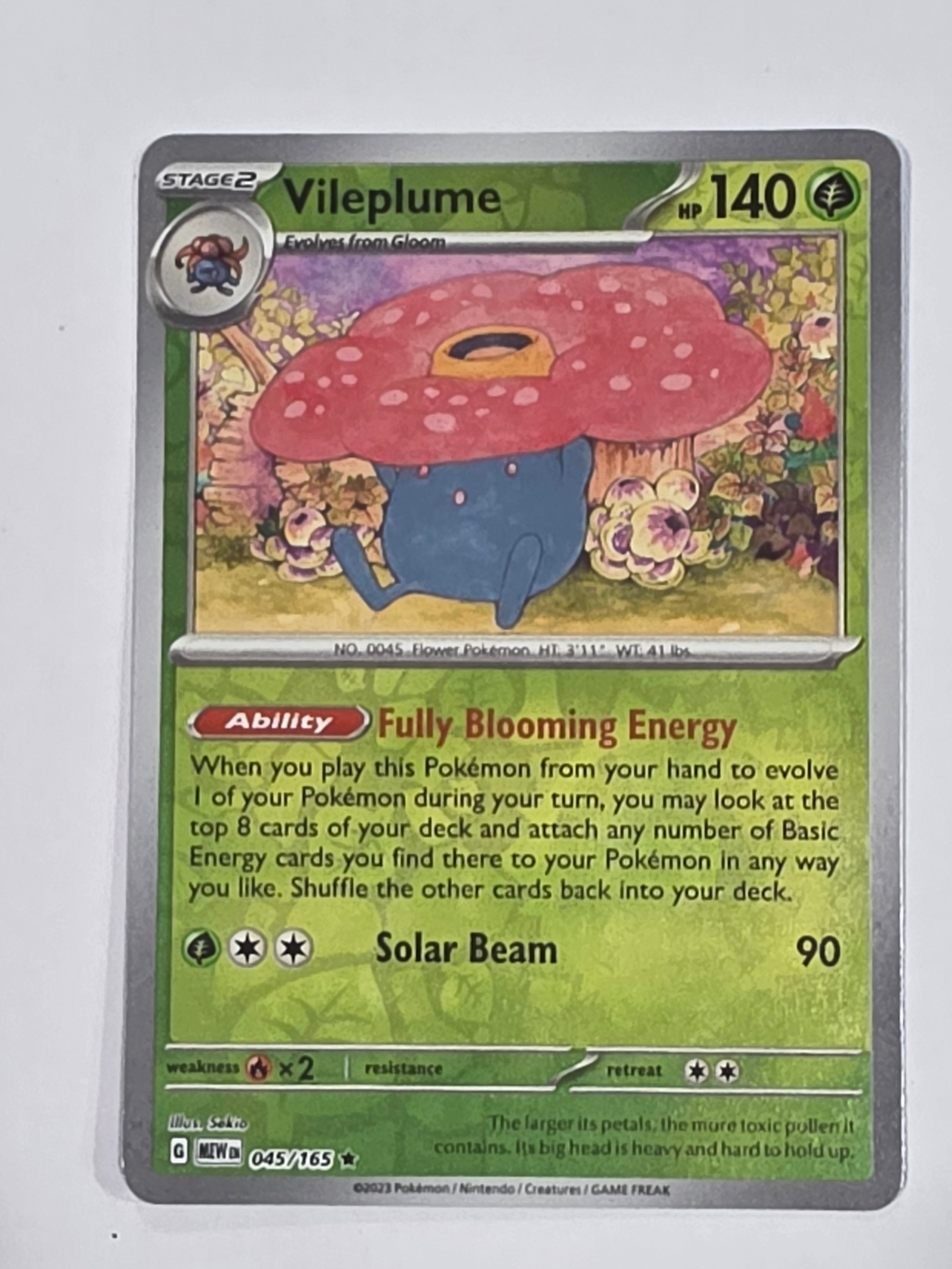Pokemon TCG - Pokemon 151 - #045/165 - Reverse Holo - Vileplume - Rare