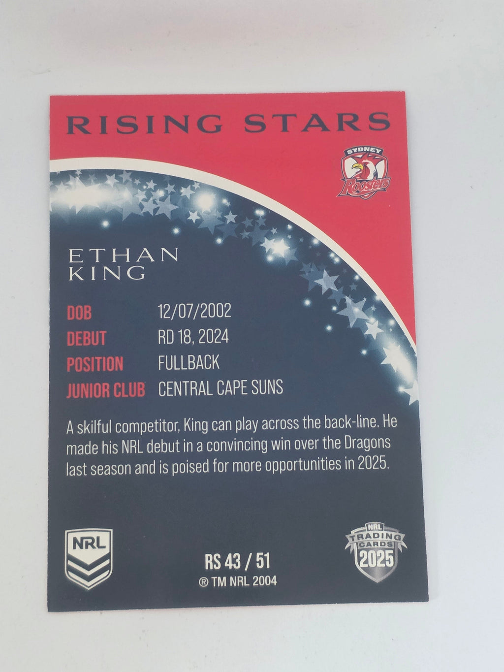 NRL 2025 Traders | Rising Stars | #RS43 | Ethan King | Roosters
