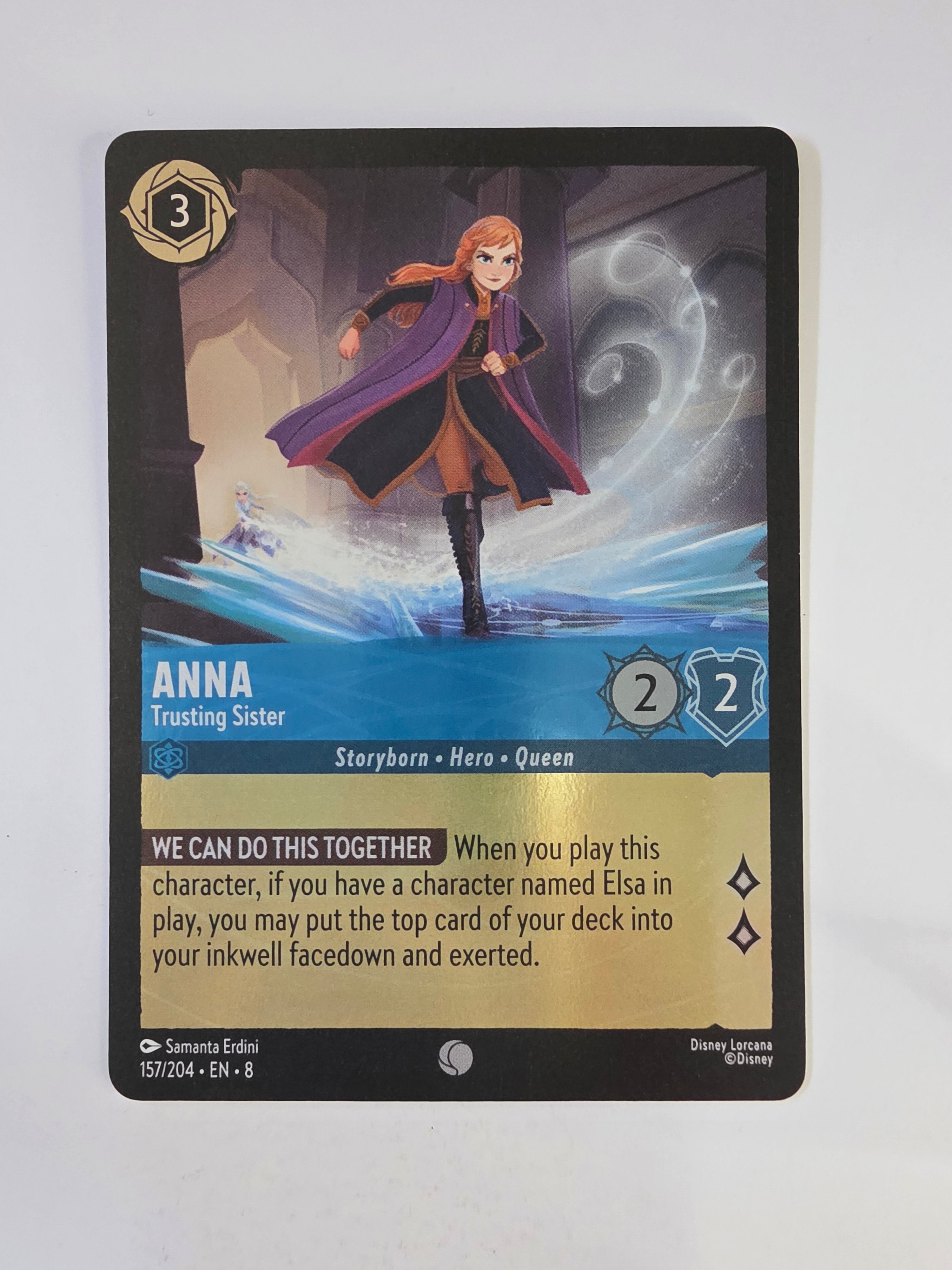 Disney Lorcana Reign of Jafar | Coldfoil | Anna Trusting Sister | #157 | Common