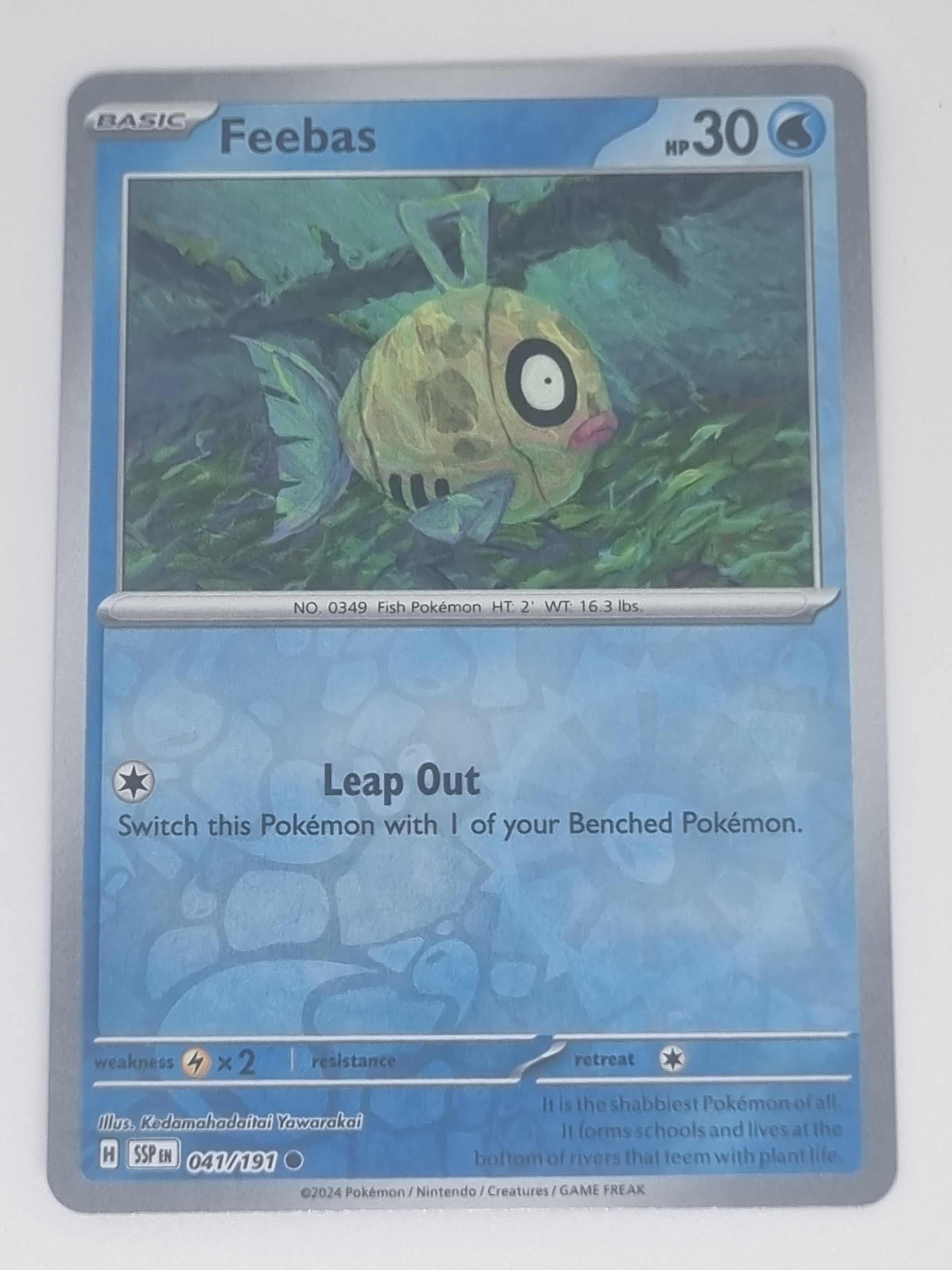 Pokemon TCG - Surging Sparks - #041/191 - Reverse Holo - Feebas - Common