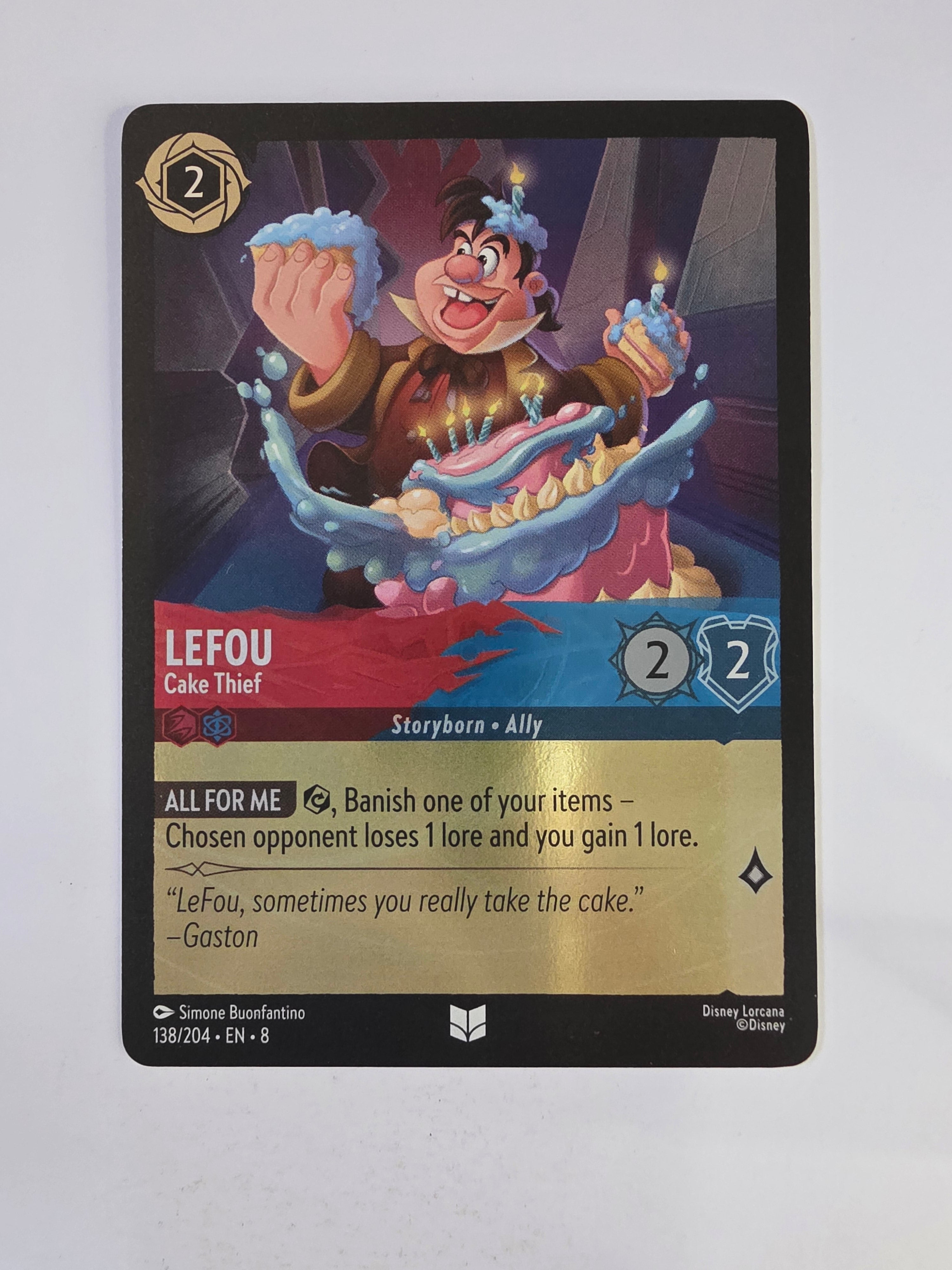 Disney Lorcana Reign of Jafar | Coldfoil | LeFou Cake Thief | #138 | Uncommon