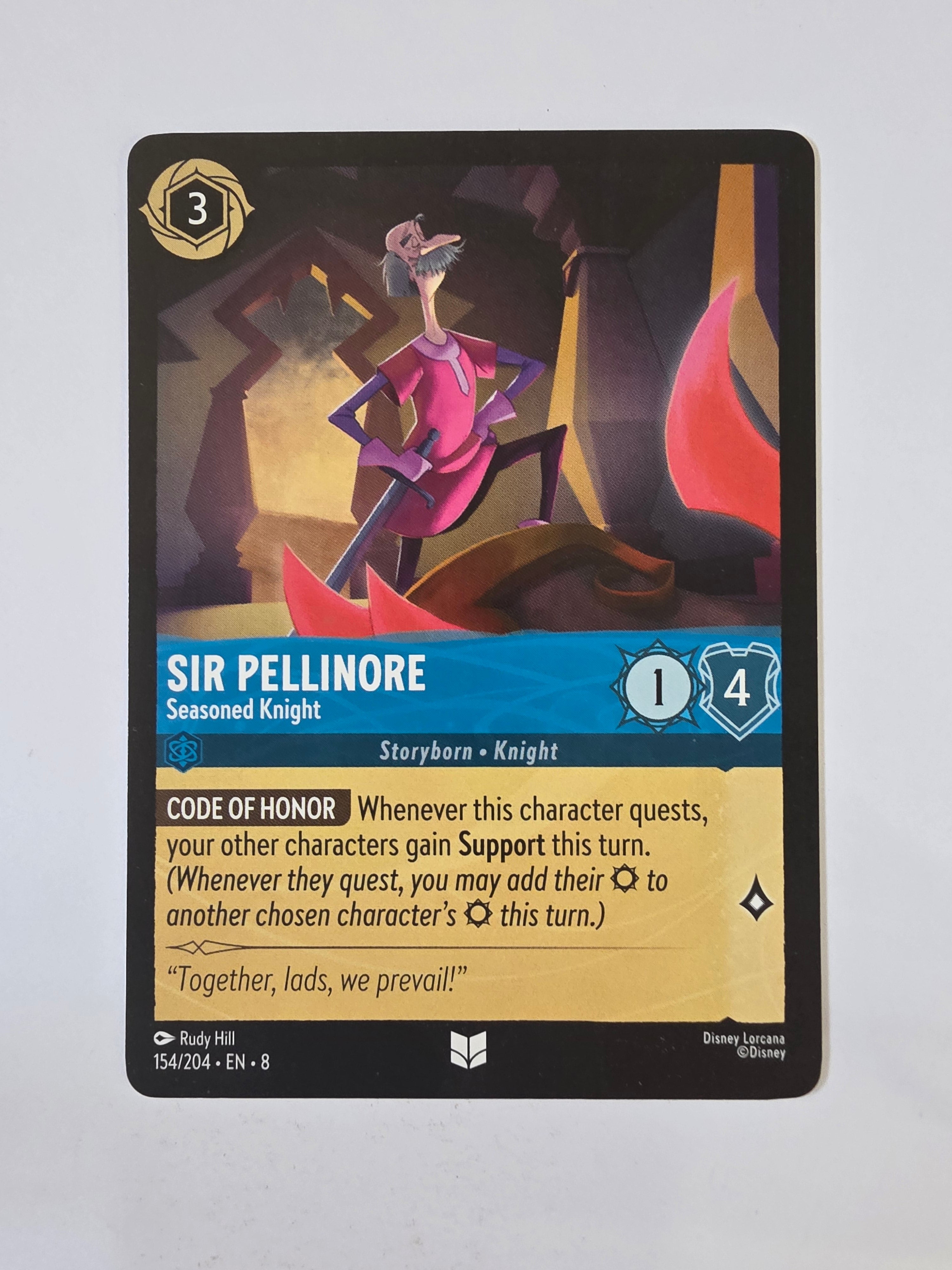 Disney Lorcana Reign of Jafar | Sir Pellinore Seasoned Knight | #154 | Uncommon