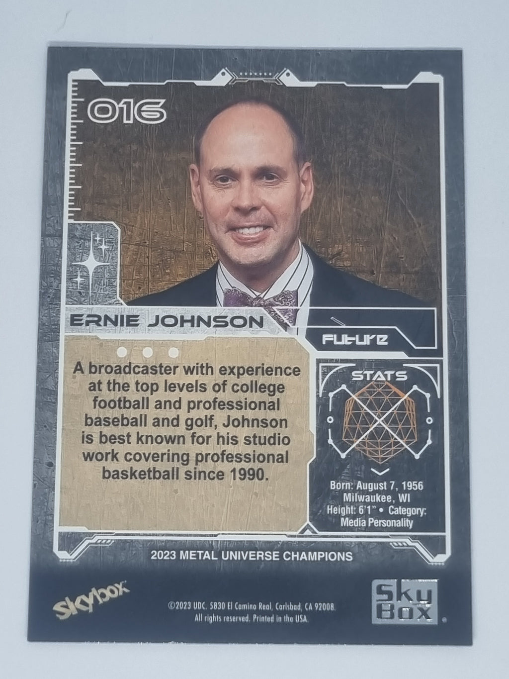 2023 Skybox Metal Universe Champions - #016 - Ernie Johnson