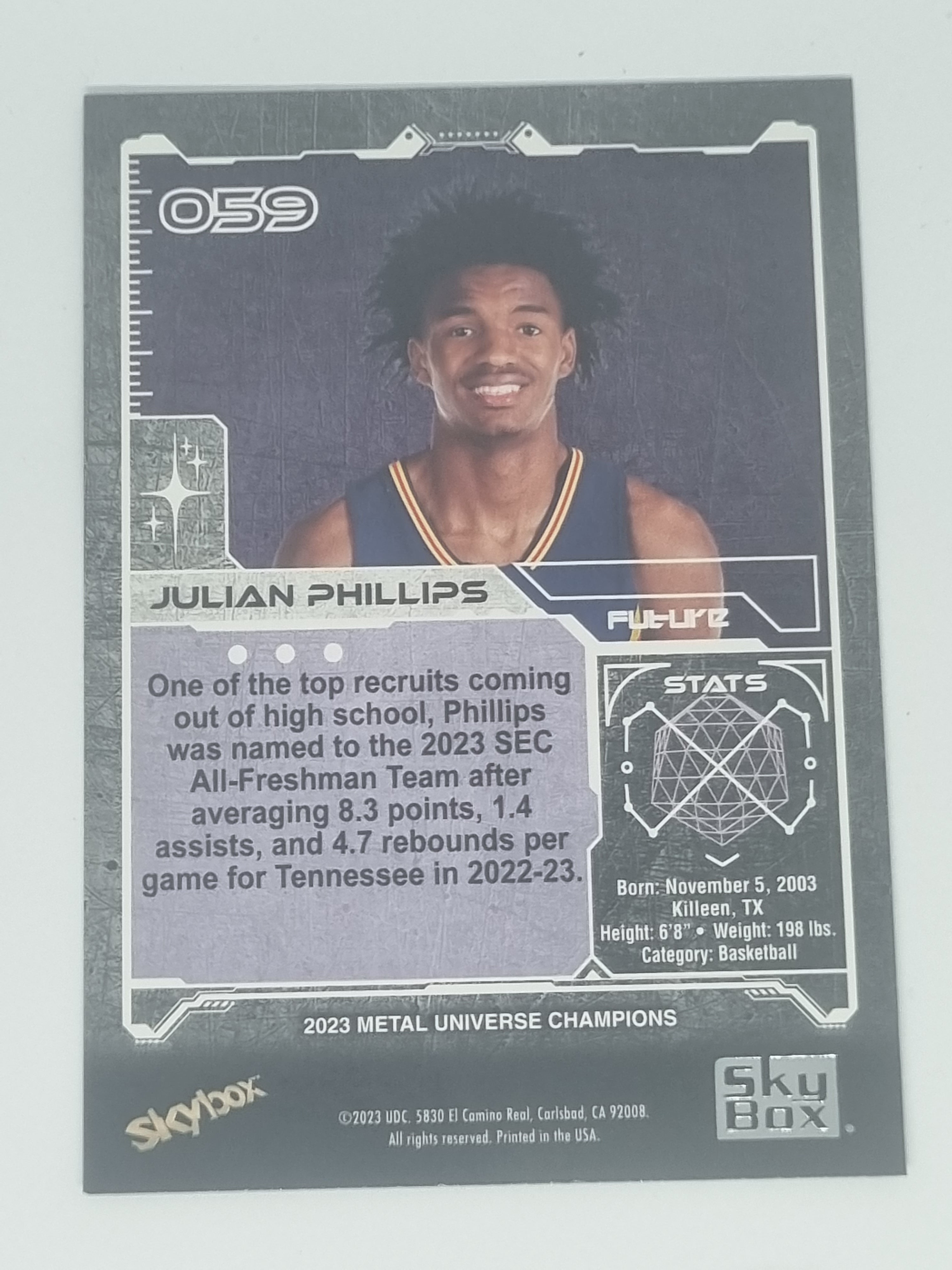 2023 Skybox Metal Universe Champions - #059 - Julian Phillips