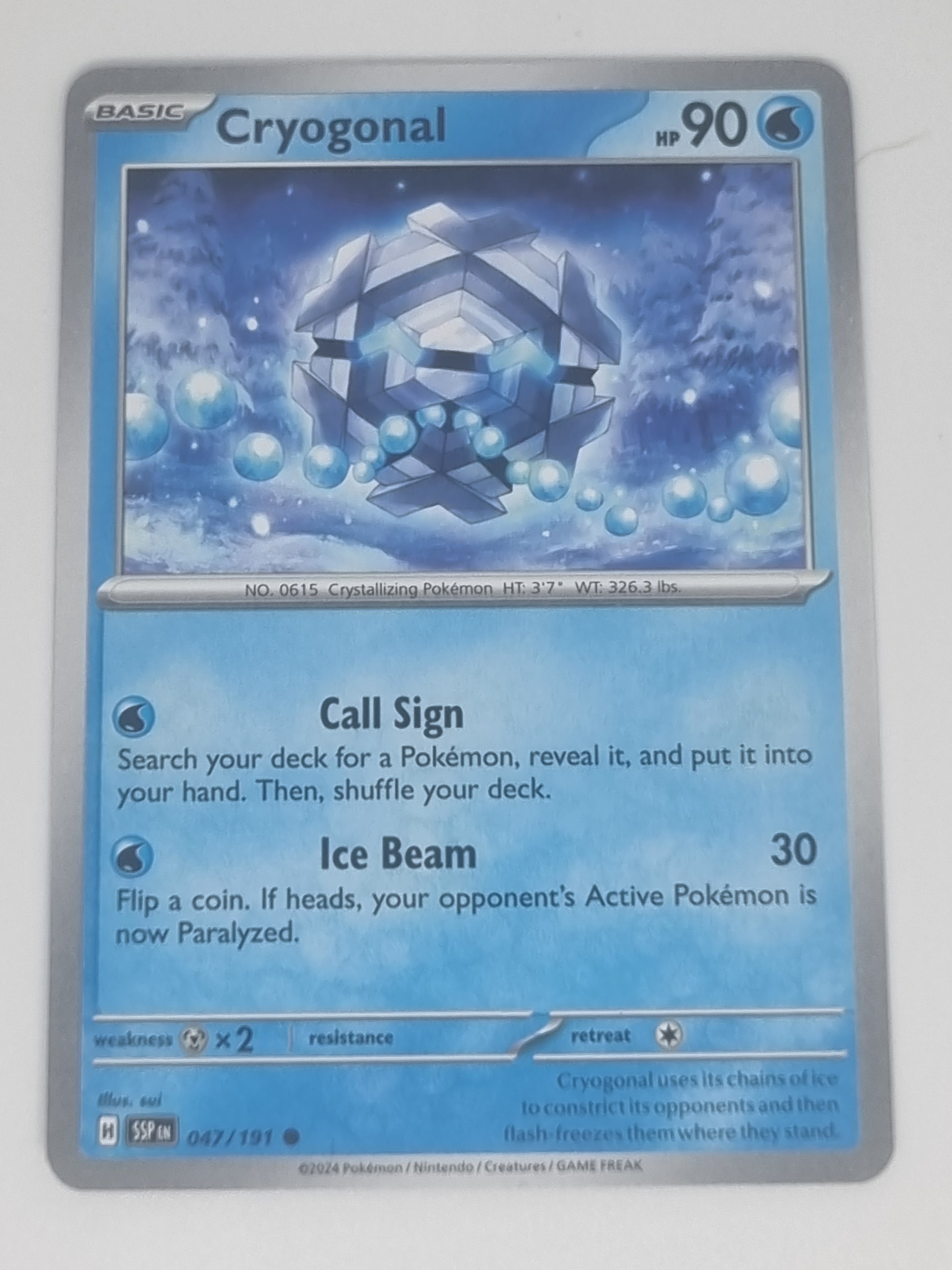 Pokemon TCG - Surging Sparks - #047/191 - Cryogonal - Common