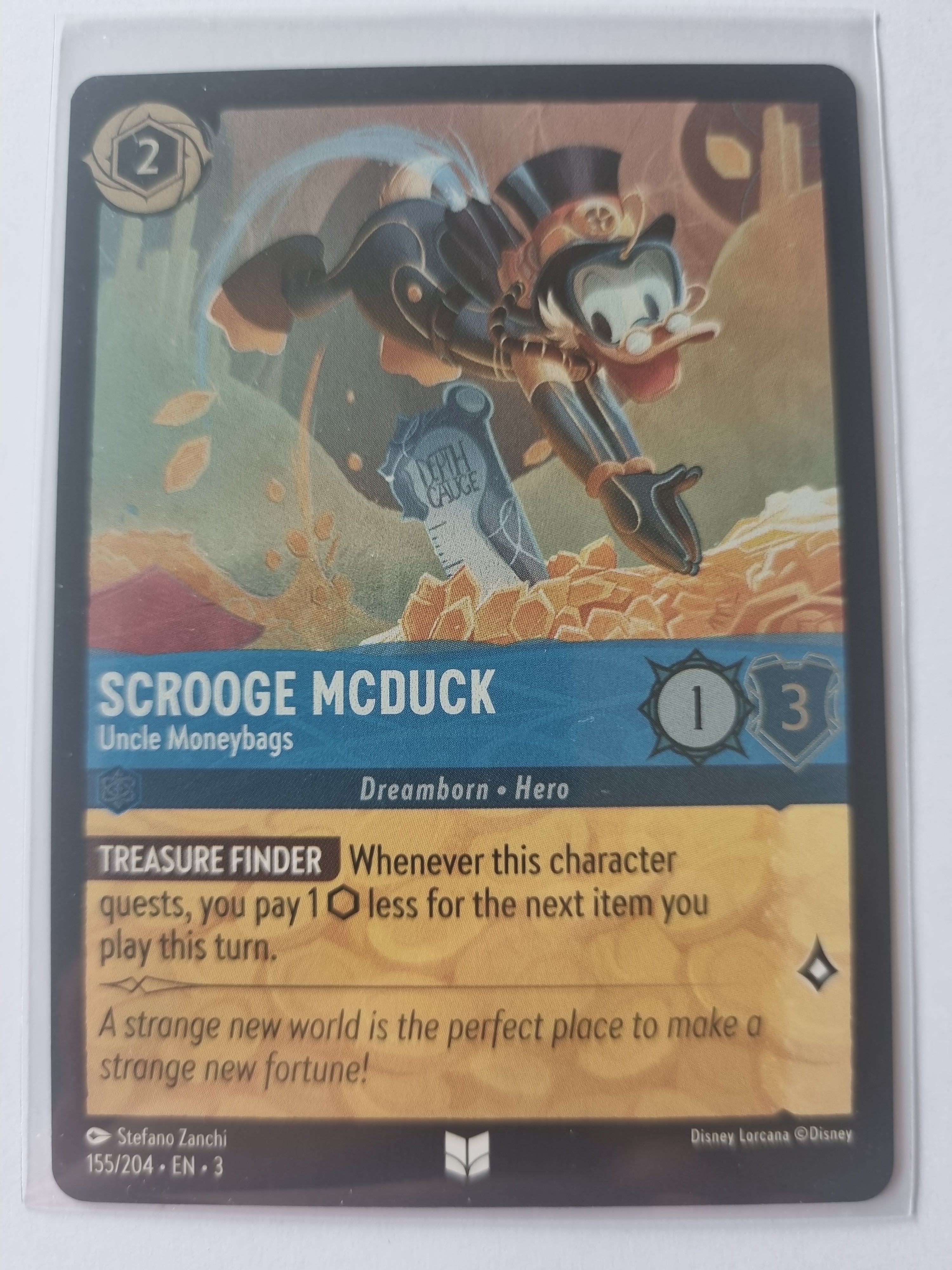 Into the Inklands Coldfoil Scrooge McDuck Uncle Moneybags 155/204 Uncommon