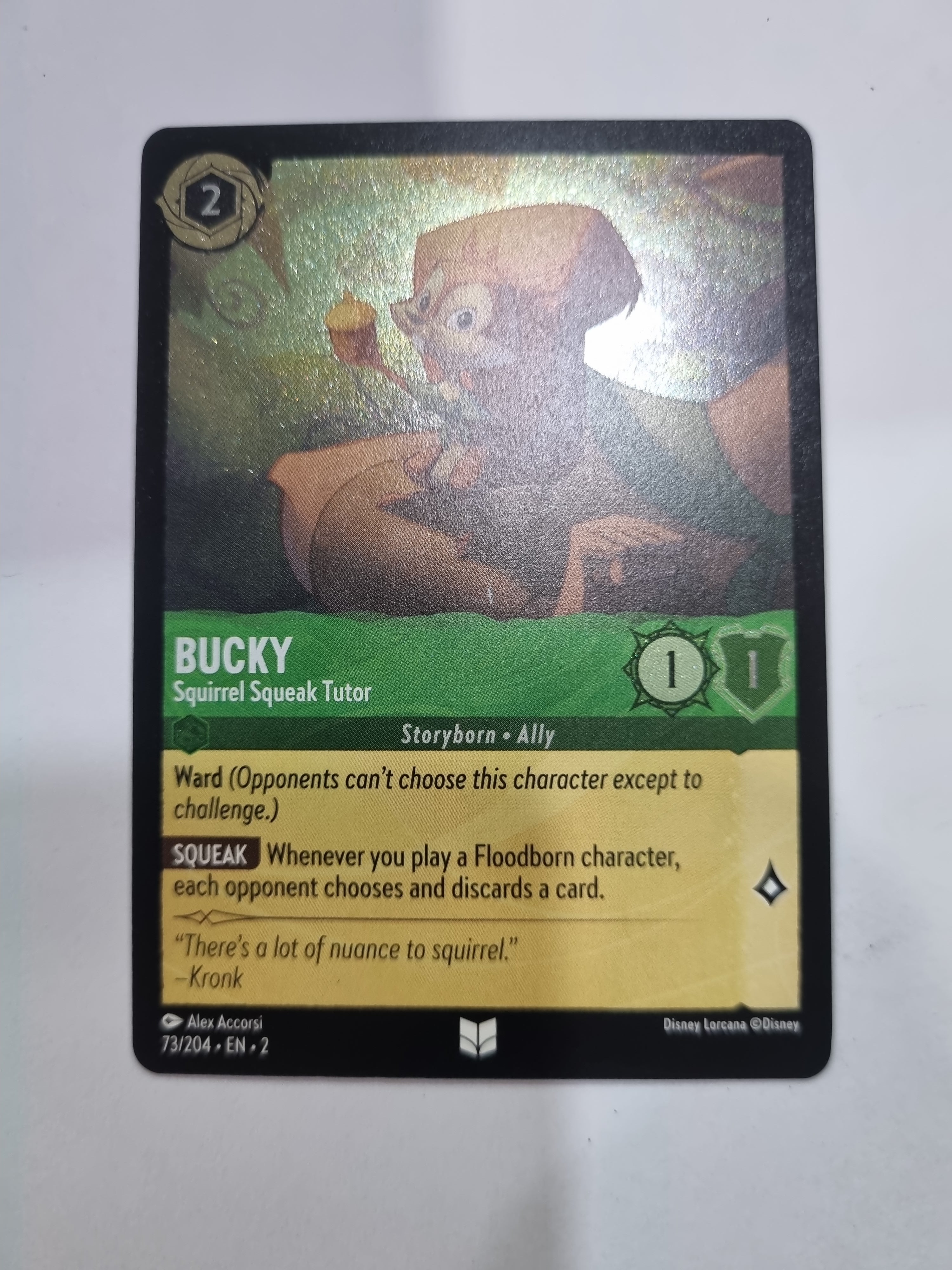 Lorcana - Floodborn - #73/204 - Coldfoil - Bucky - Squirrel Squeak Tutor - Uncommon