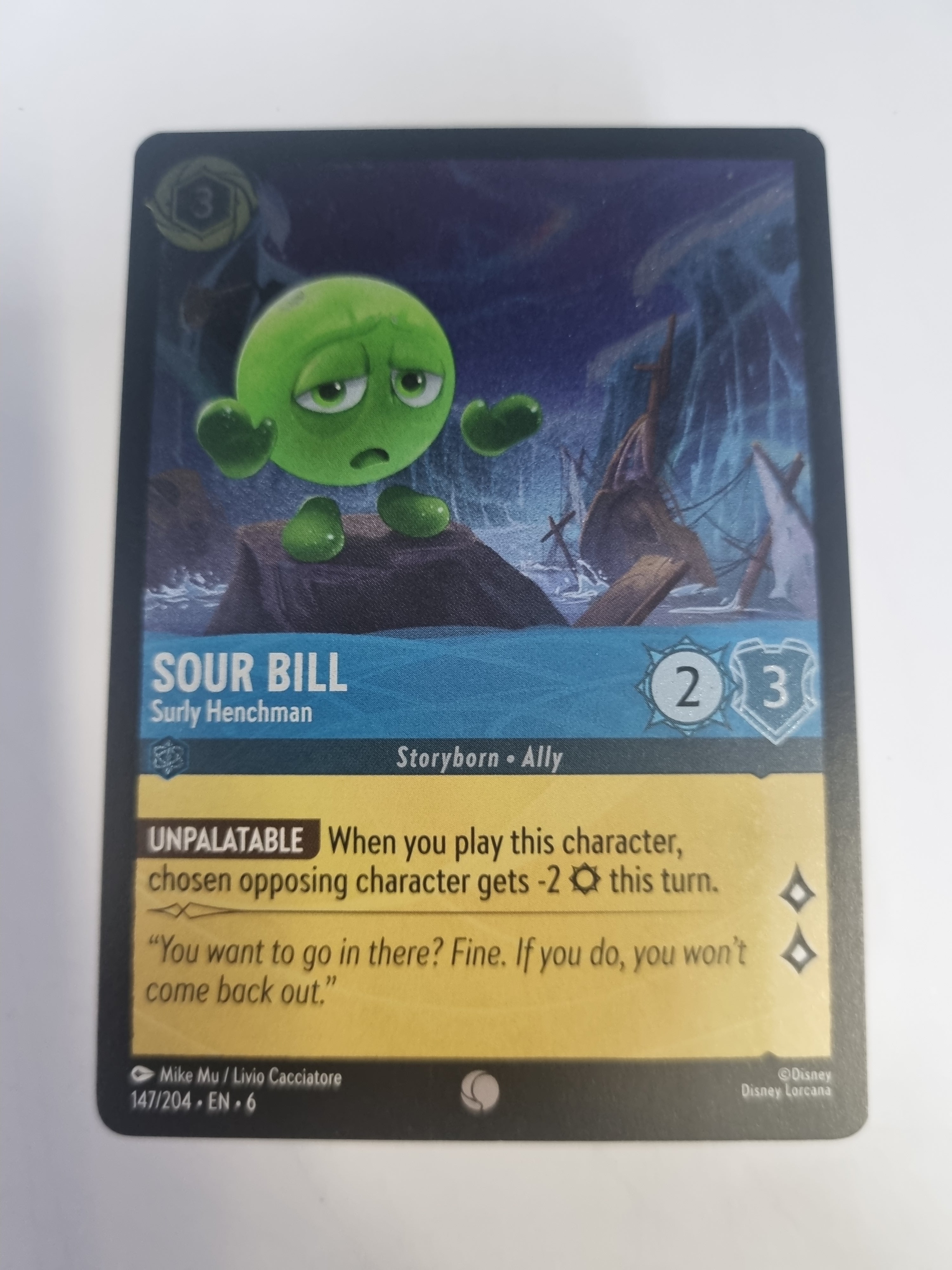 Lorcana Azurite Sea - COLDFOIL - Sour Bill - Surly Henchman - #147/204 - Common