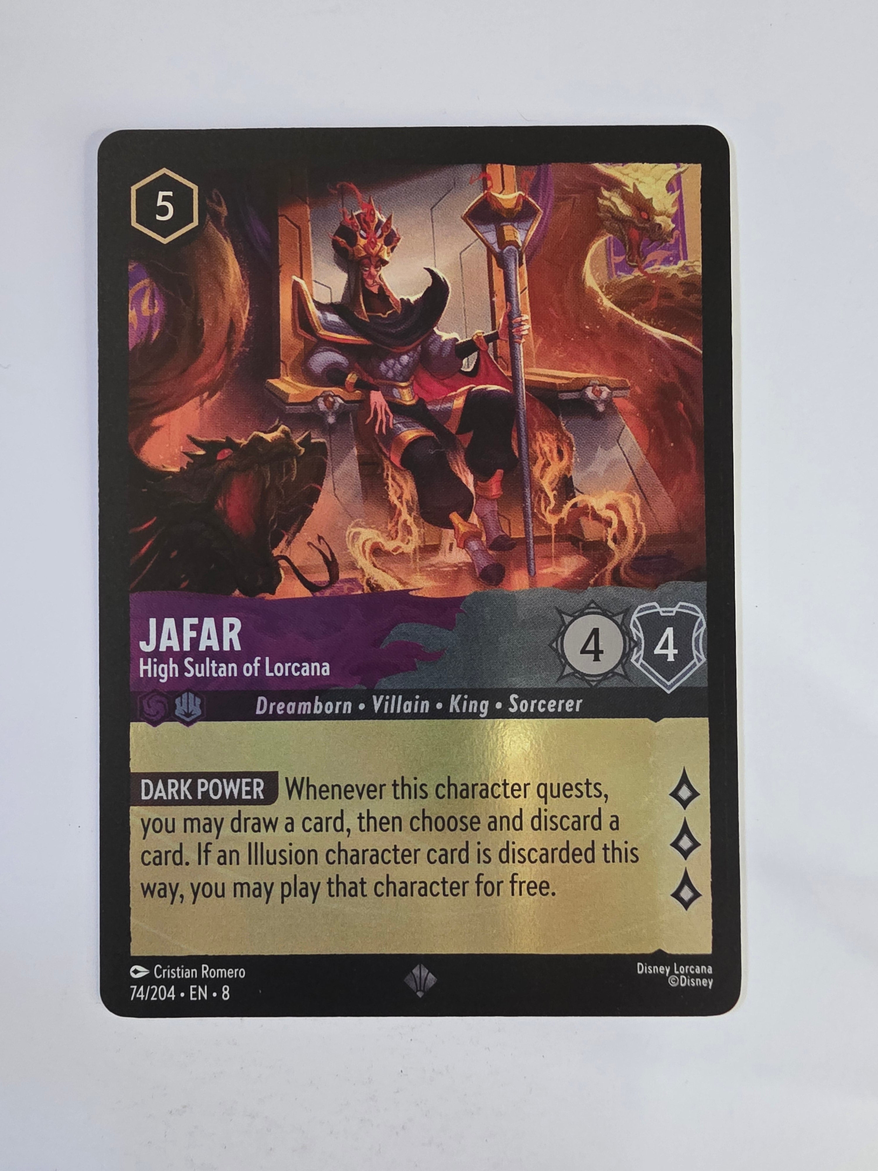 Disney Lorcana Reign of Jafar | Coldfoil | Jafar High Sultan of Lorcana | #074 | Super Rare
