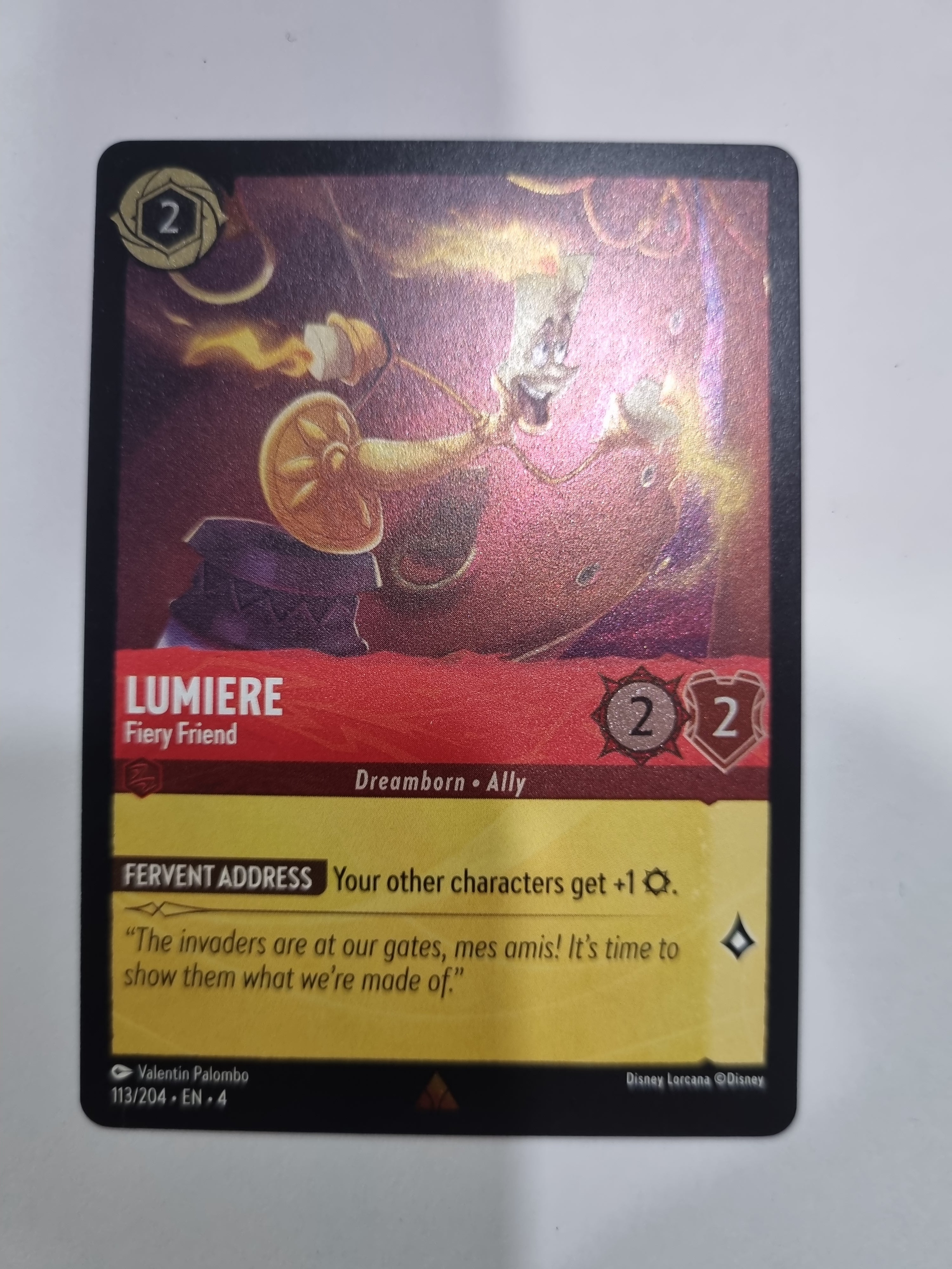 Ursula's Return - Coldfoil - Lumiere - Fiery Friend - 113/204 - Rare