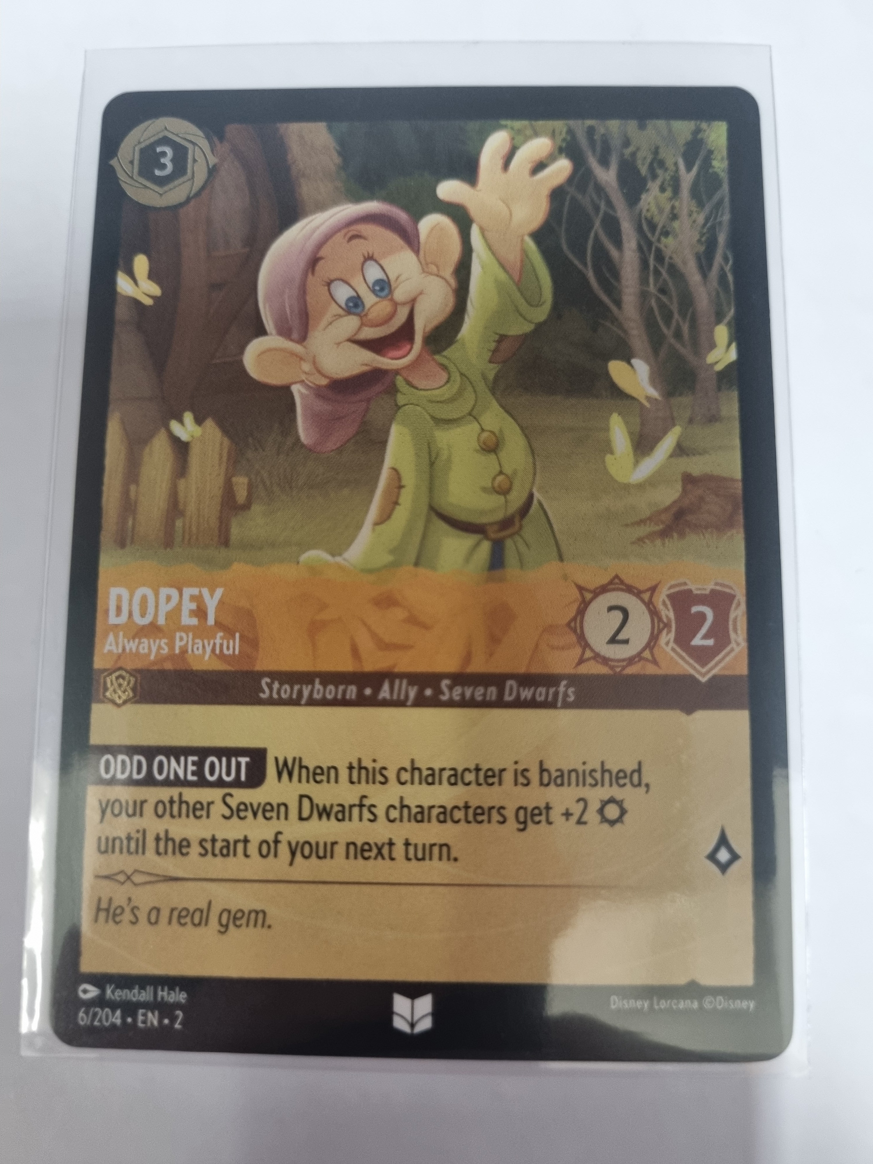 Lorcana - Floodborn - #6/204 - Coldfoil - Dopey - Always Playful - Uncommon