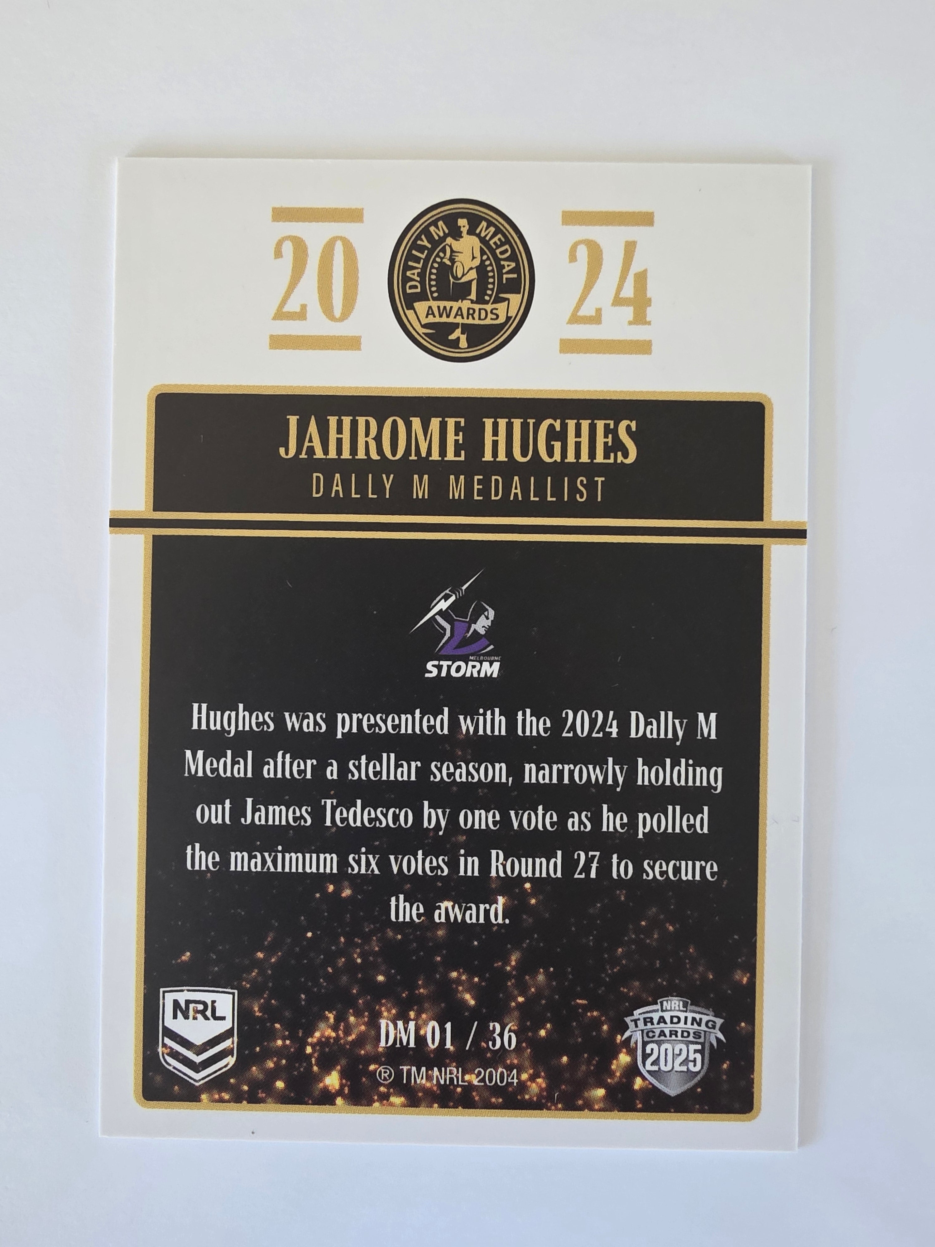 NRL 2025 Elite | 2024 Dally M Awards | #DM01 | Jahrome Hughes | Storm