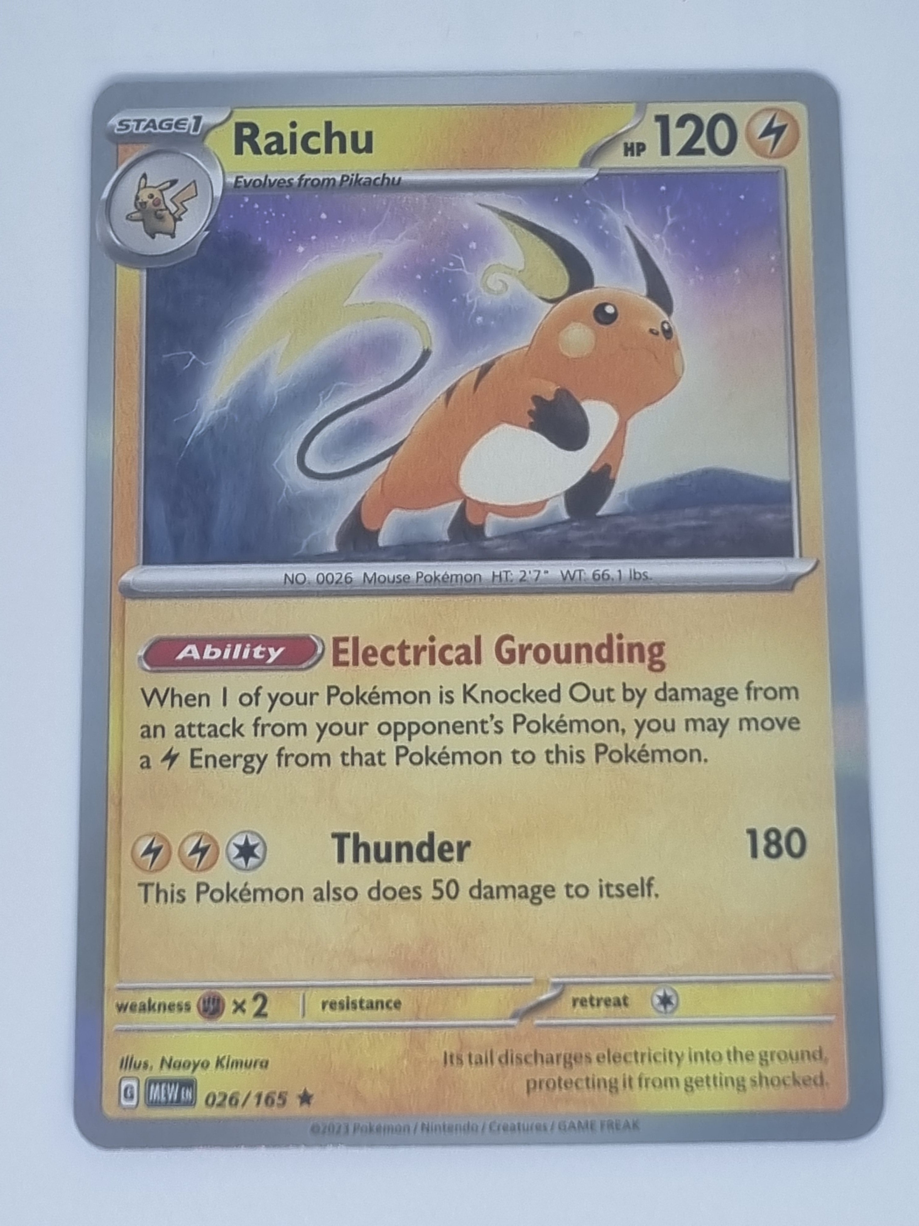 Pokemon TCG - Pokemon 151 - #026/165 - Raichu - Rare