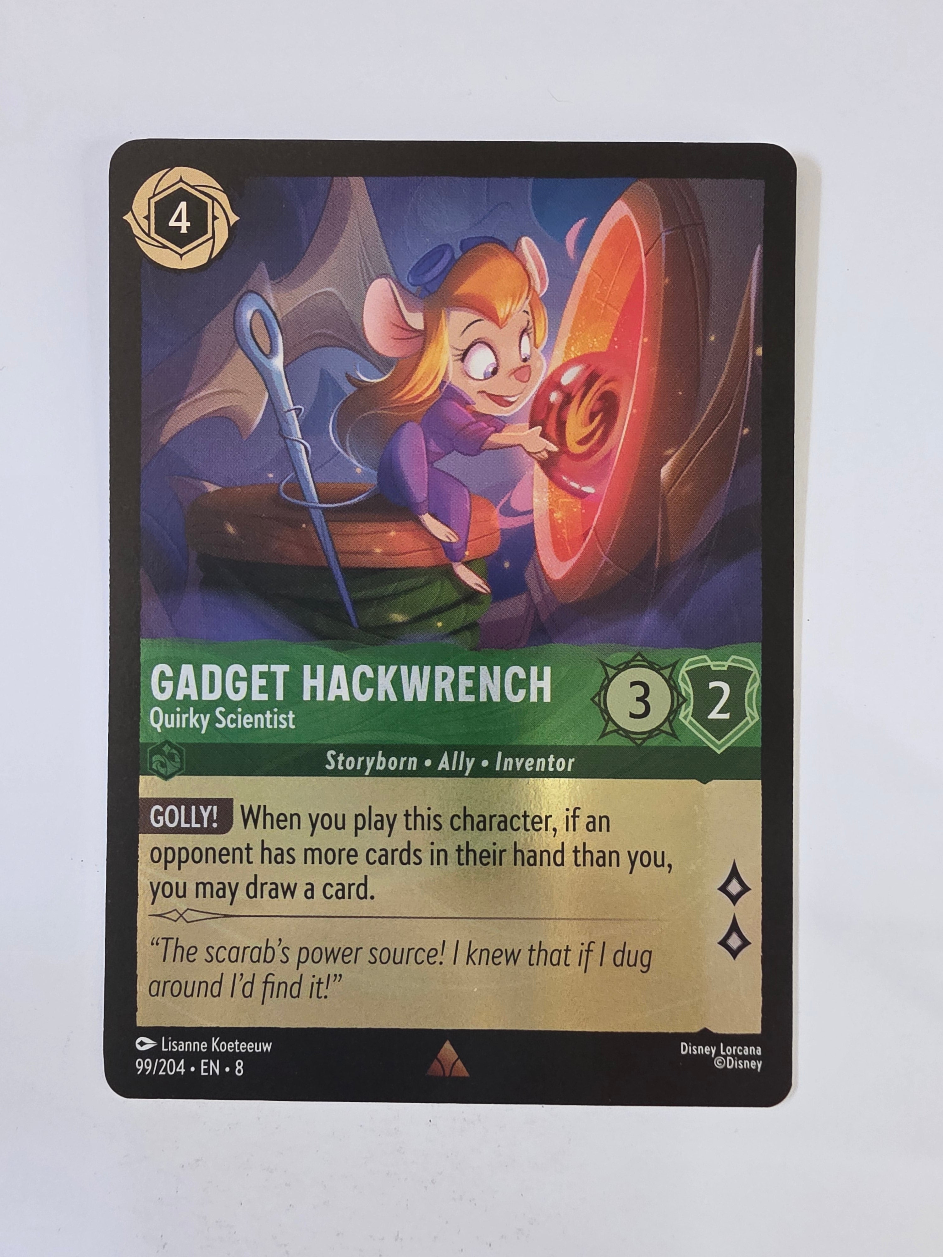 Disney Lorcana Reign of Jafar | Coldfoil | Gadget Hackwrench Quirky Scientist | #099 | Rare