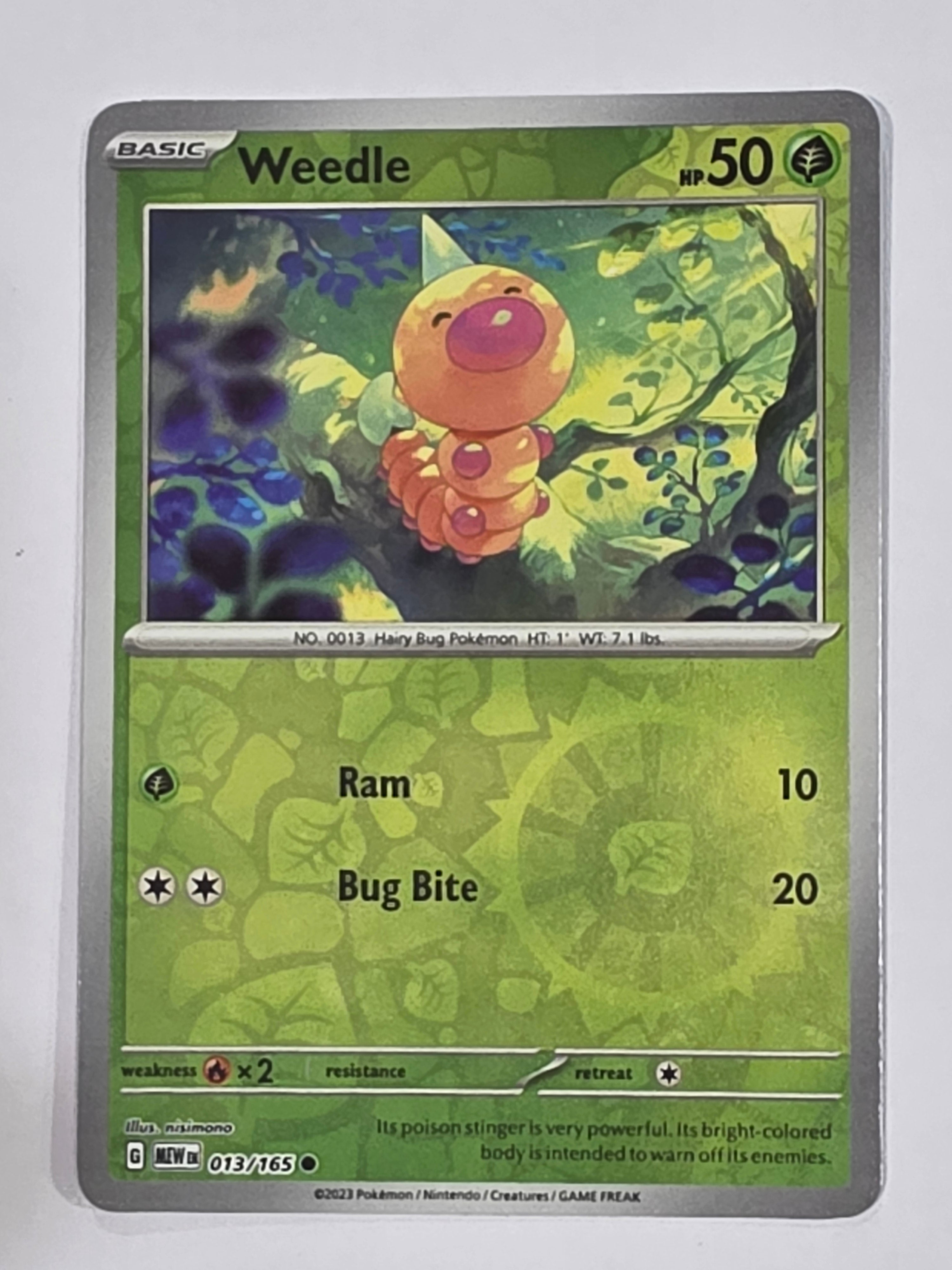 Pokemon TCG - Pokemon 151 - #013/165 - Reverse Holo - Weedle - Common