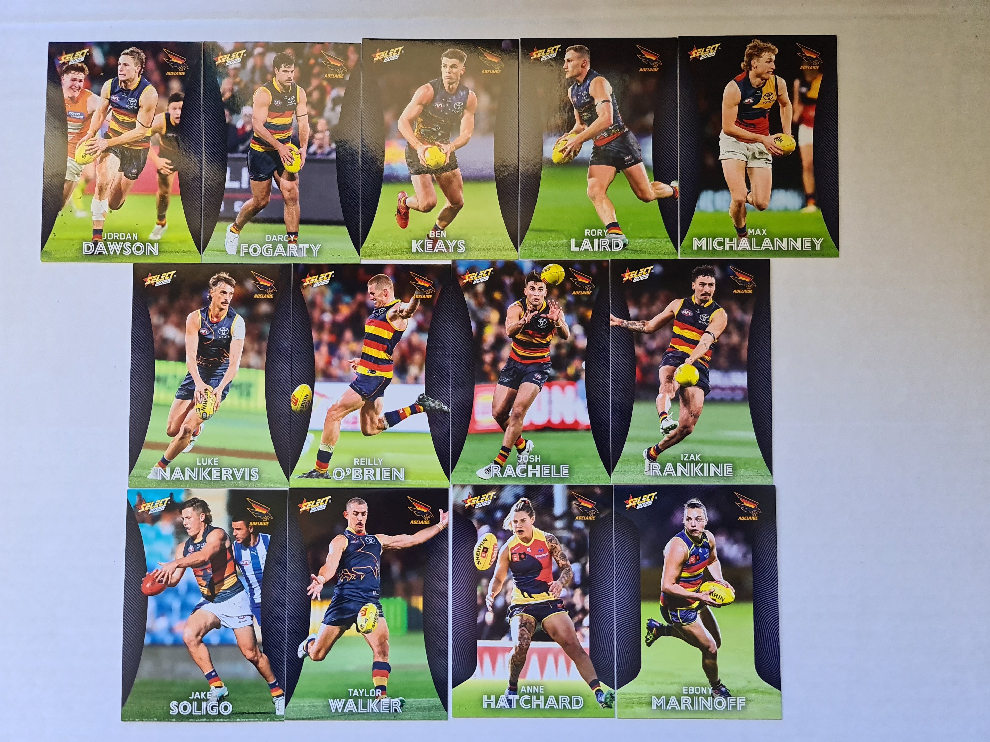 AFL Footy Stars 2025 | Complete Base Team Set | Adelaide Crows| 13 Cards
