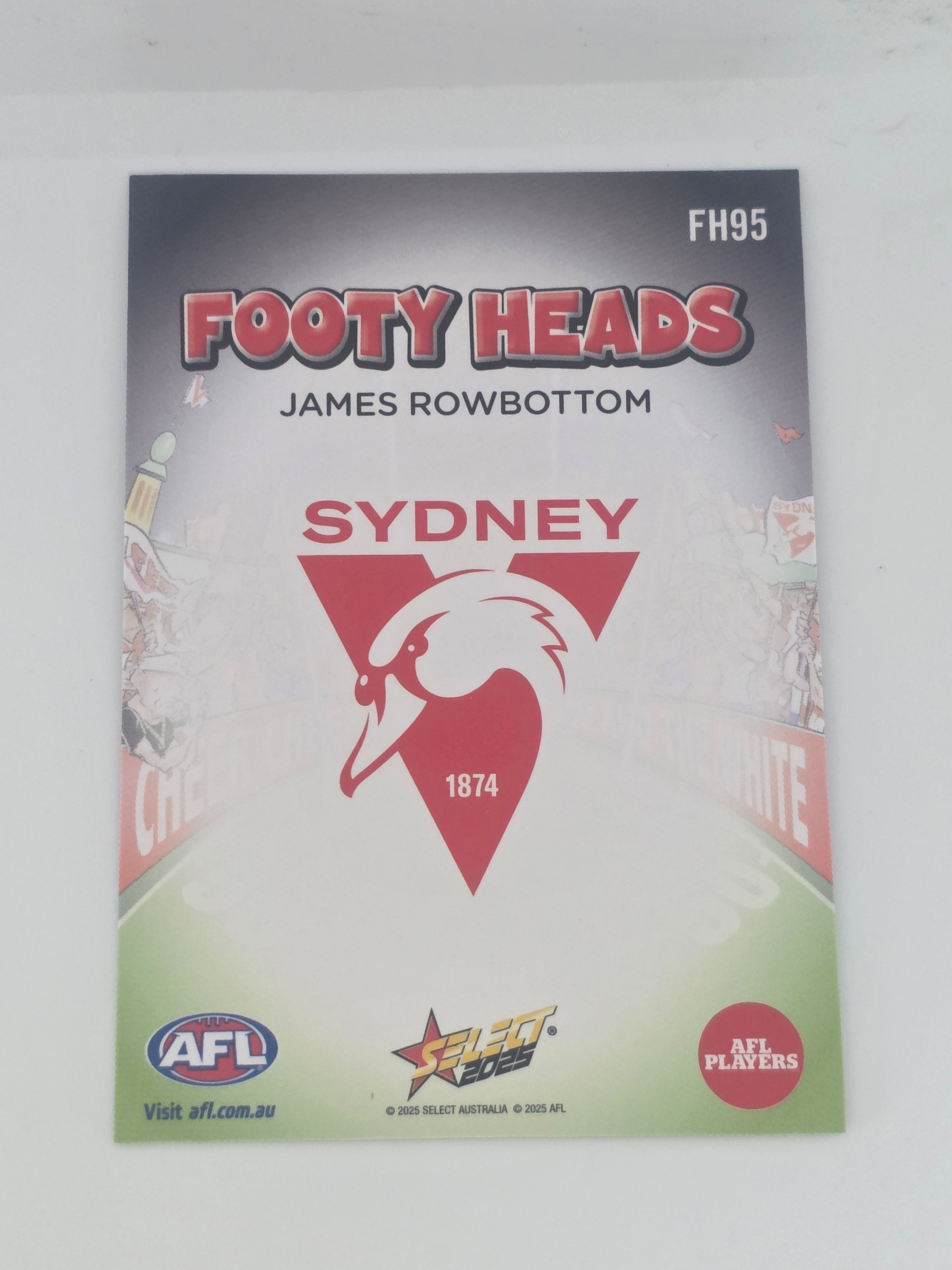 AFL Footy Stars 2025 | Footy Heads | #FH95 | J. Rowbottom | Sydney Swans