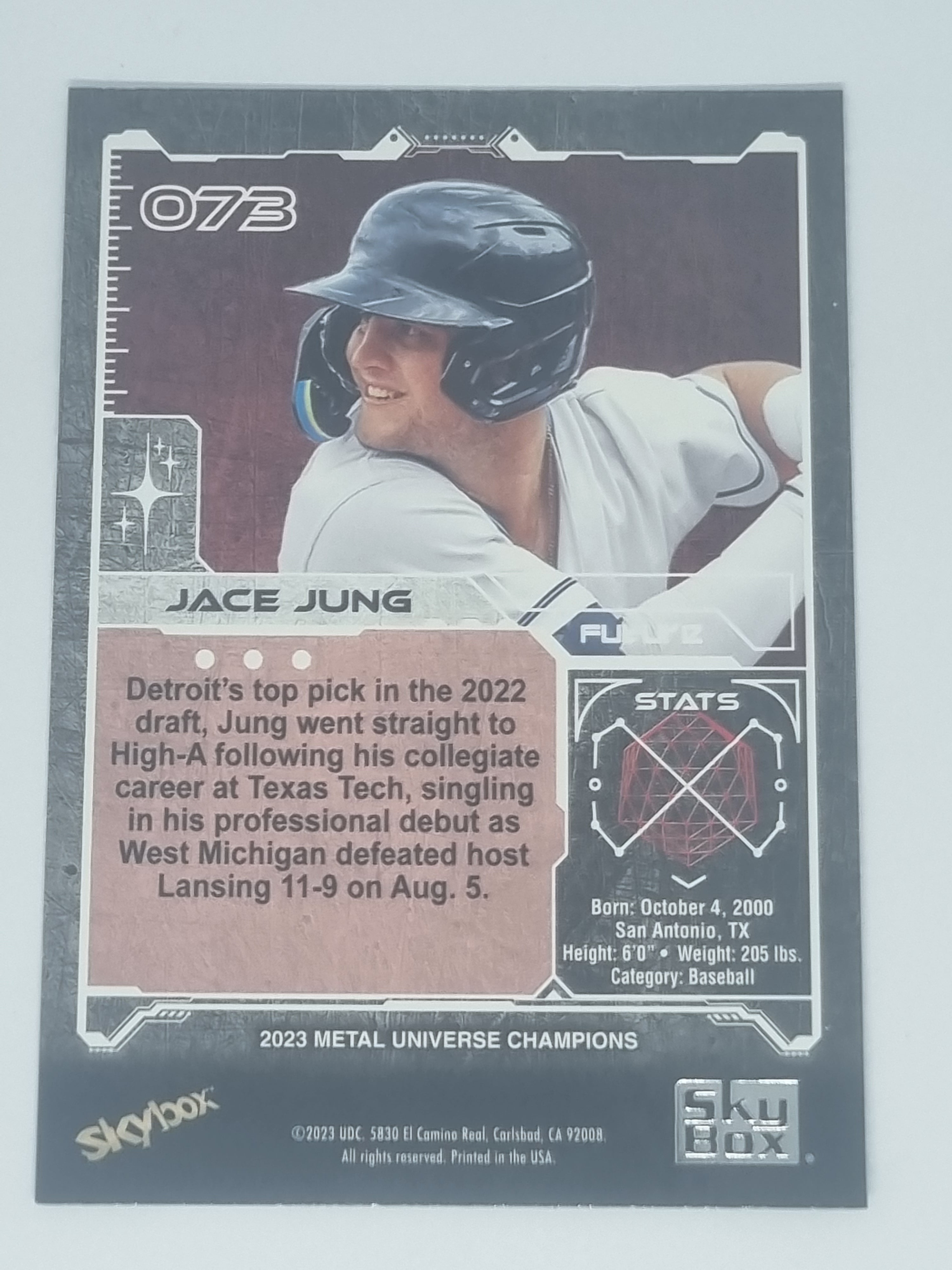2023 Skybox Metal Universe Champions - #073 - Jace Jung
