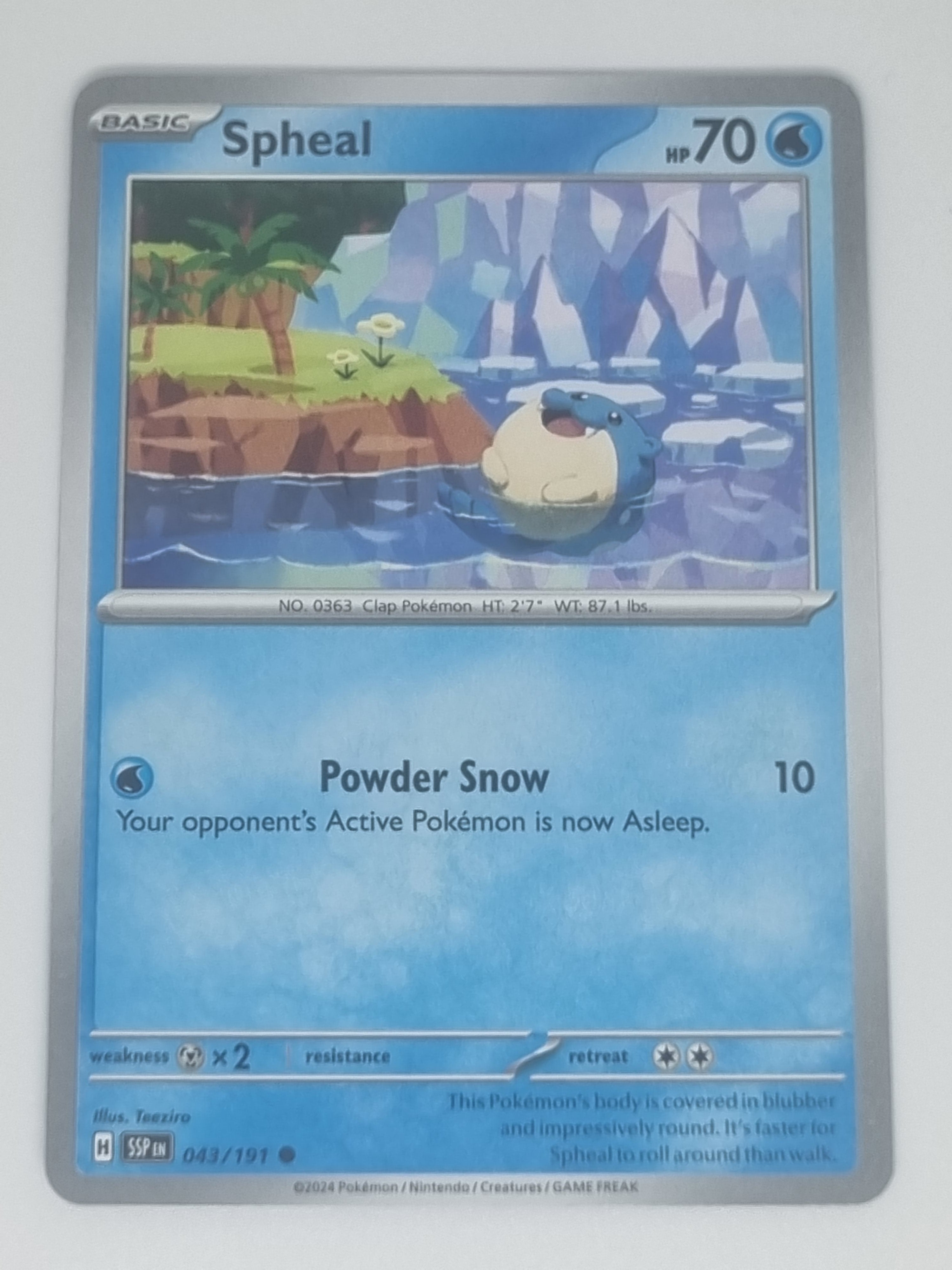 Pokemon TCG - Surging Sparks - #043/191 - Spheal - Common