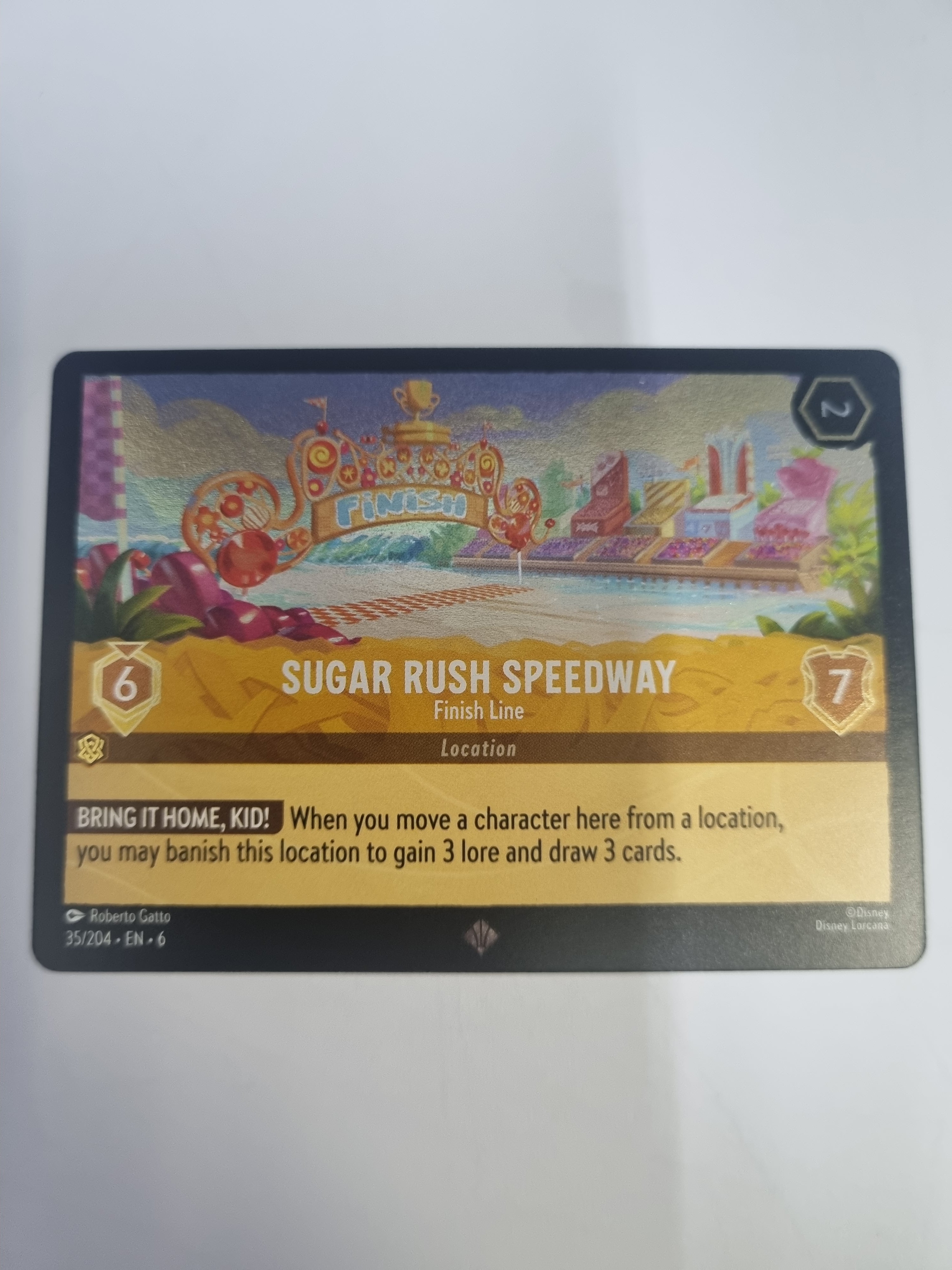 Lorcana Azurite Sea COLDFOIL Sugar Rush Speedway - Finish Line 35/204 Super Rare
